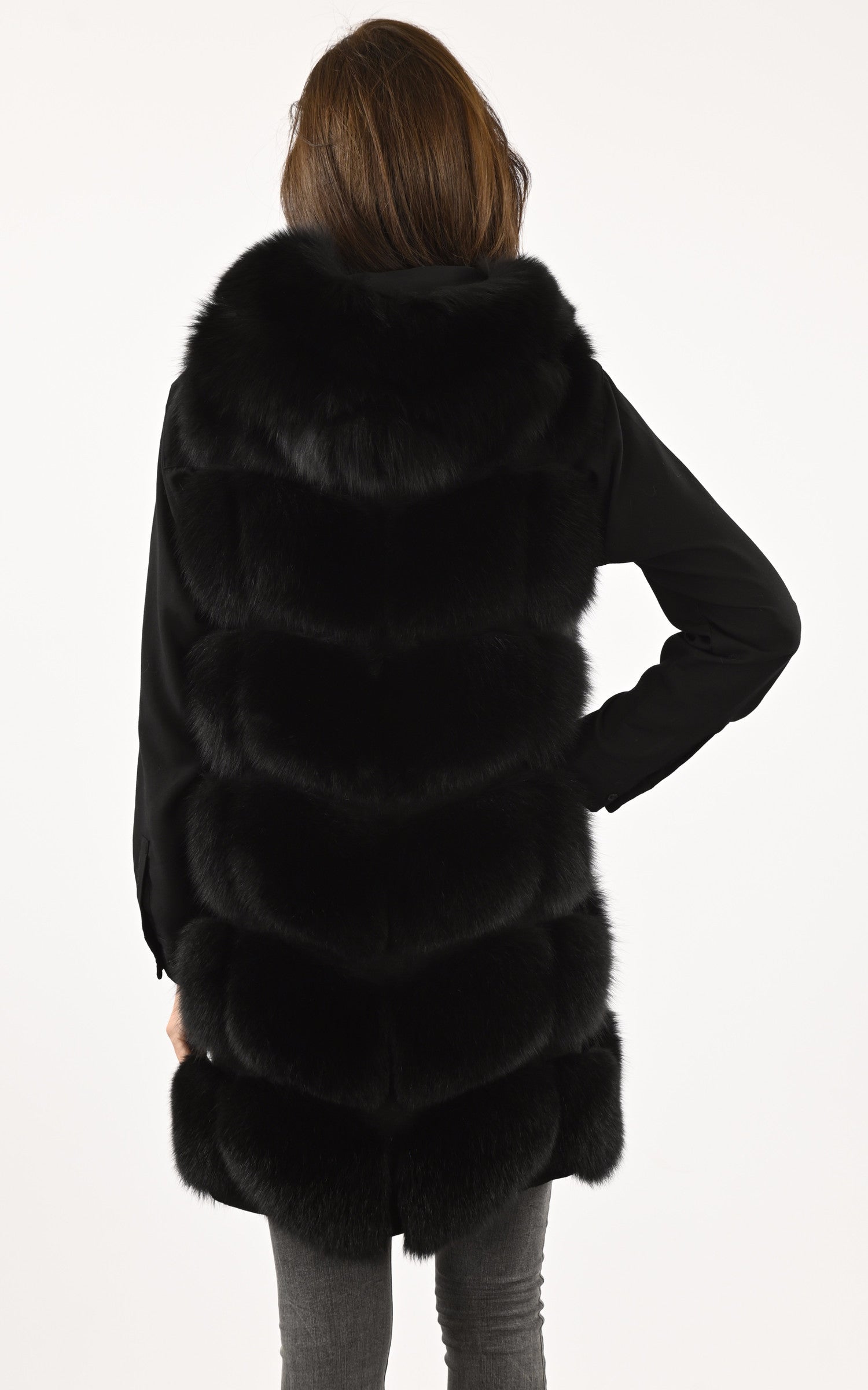 A "1619 86 CM" Noir Manakas Gilet Femme back photo 4