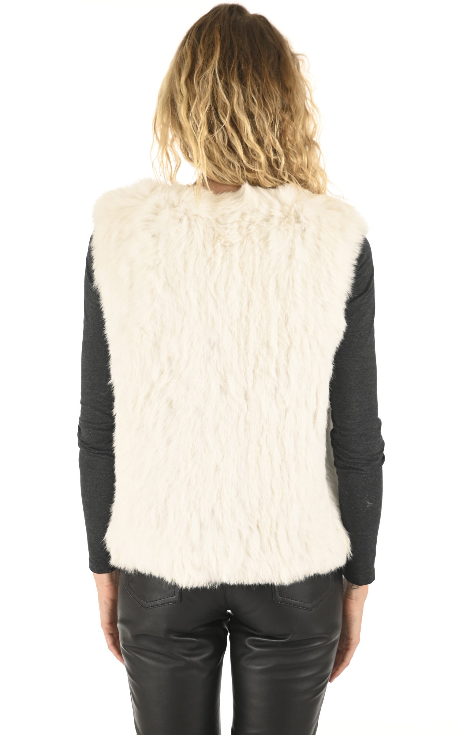 A "GILET 60" Blanc La Canadienne Veste Femme back photo 4