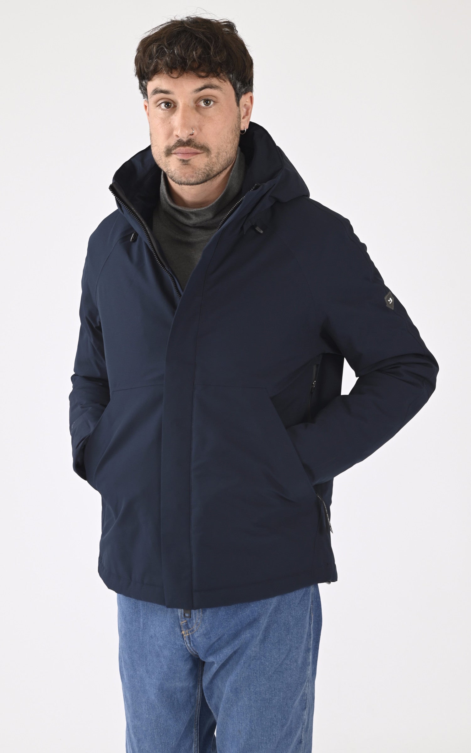 A "WERYK QM482" Marine Krakatau 3/4 Parka Homme closed photo