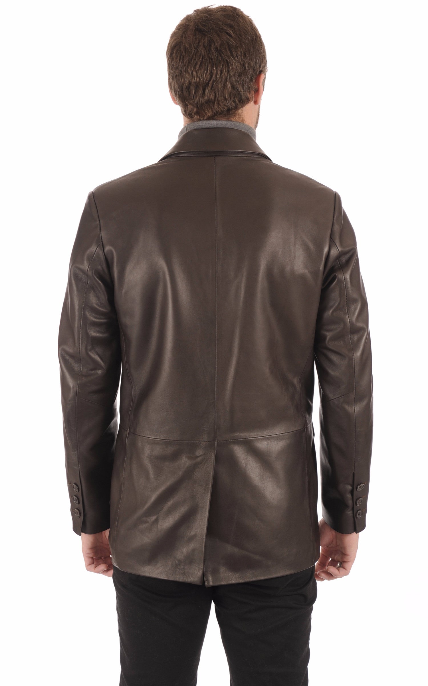 A "ARMAND" Marron La Canadienne Veste Homme back photo