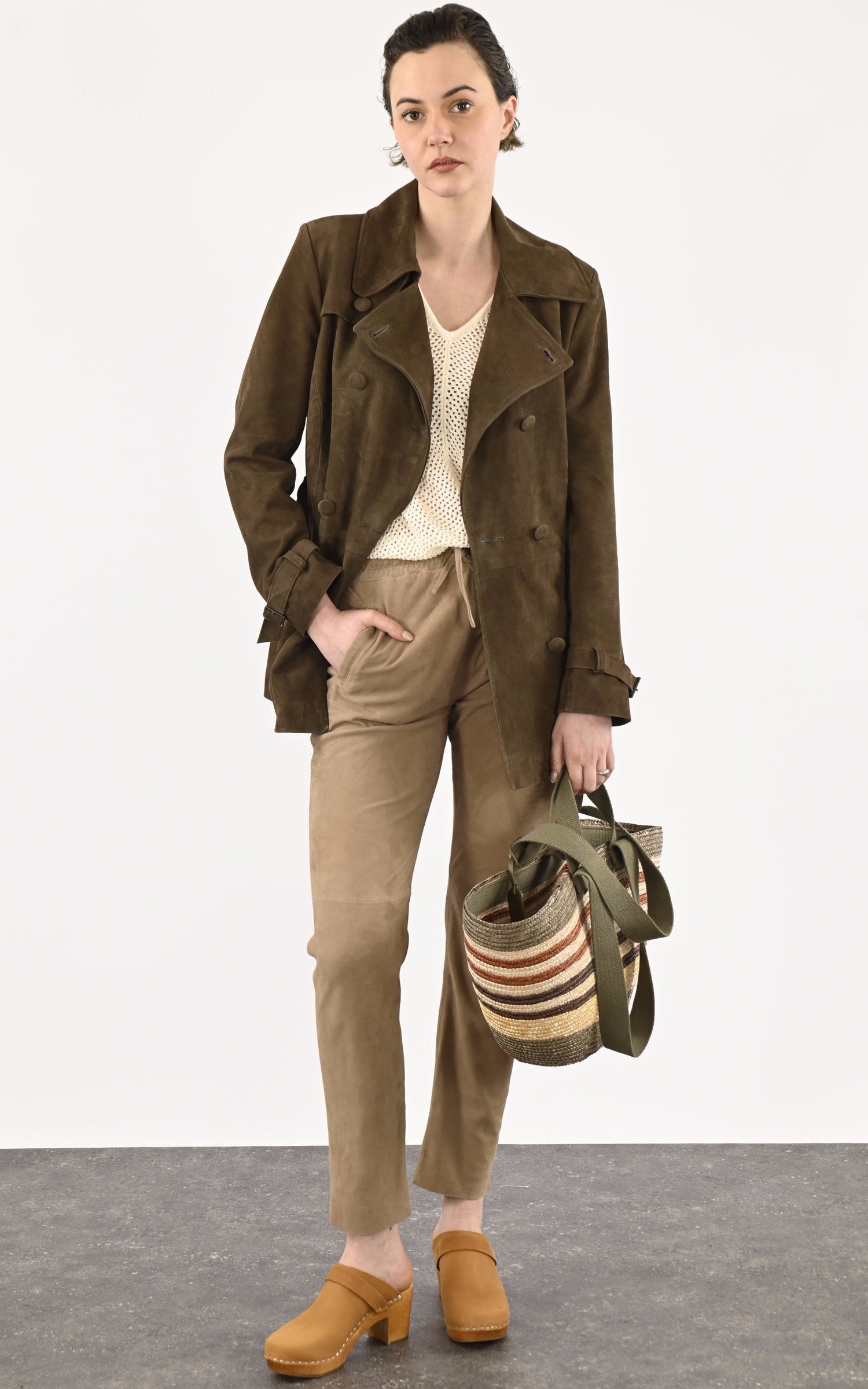 A "ELLA GRIFFES FF" Tabac La Canadienne Trench Femme opened photo 5