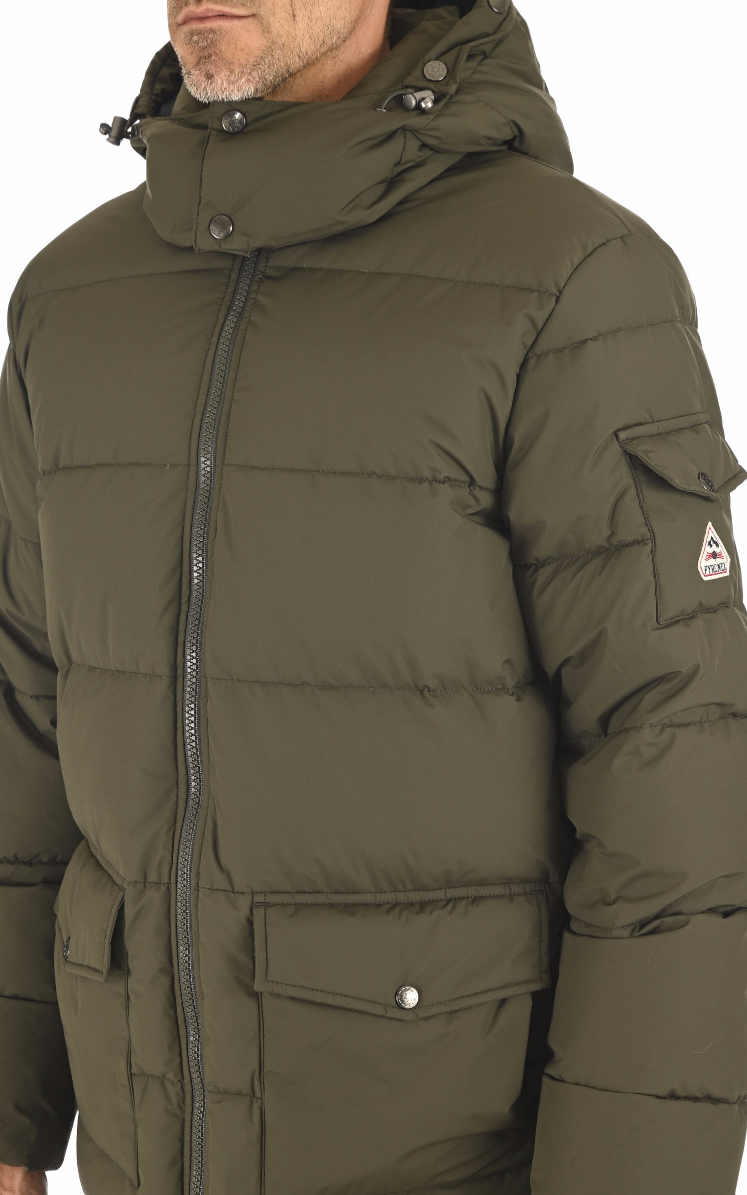 A "AUTHENTIC RIPSTOP FUR" Kaki Pyrenex Ves Doudoune Homme details photo