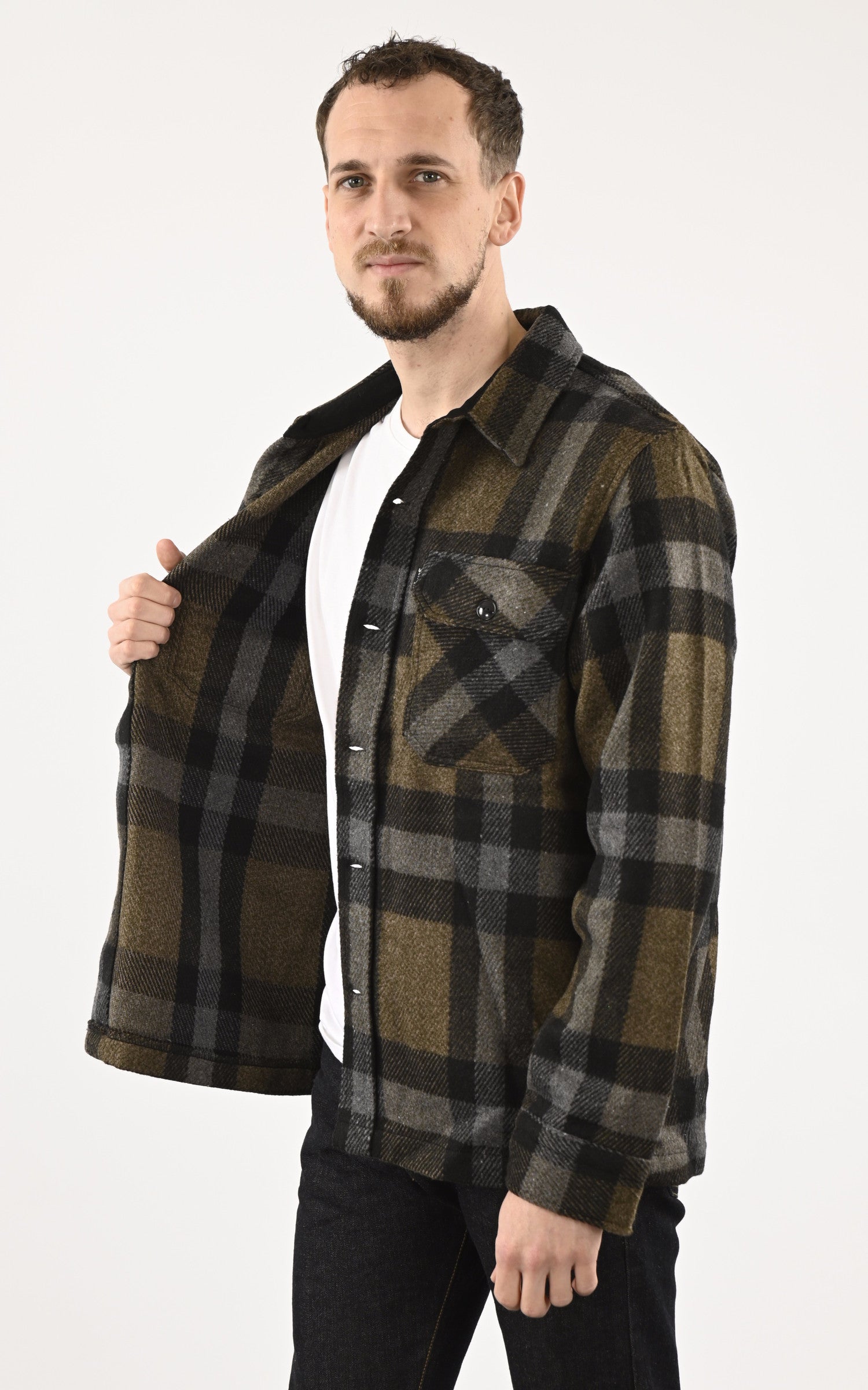 A "SH CARL 4" Kaki Schott Chemise Homme interior photo