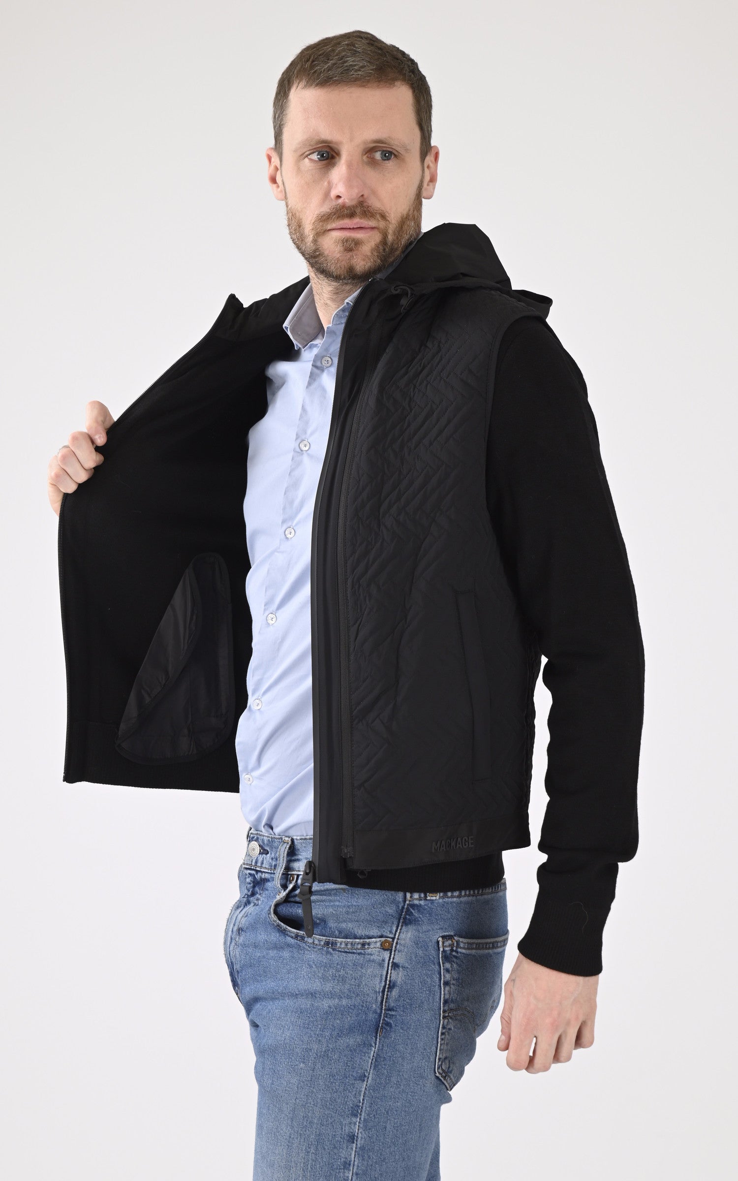 A "BARRETT" Noir Mackage Blouson Homme interior photo 3