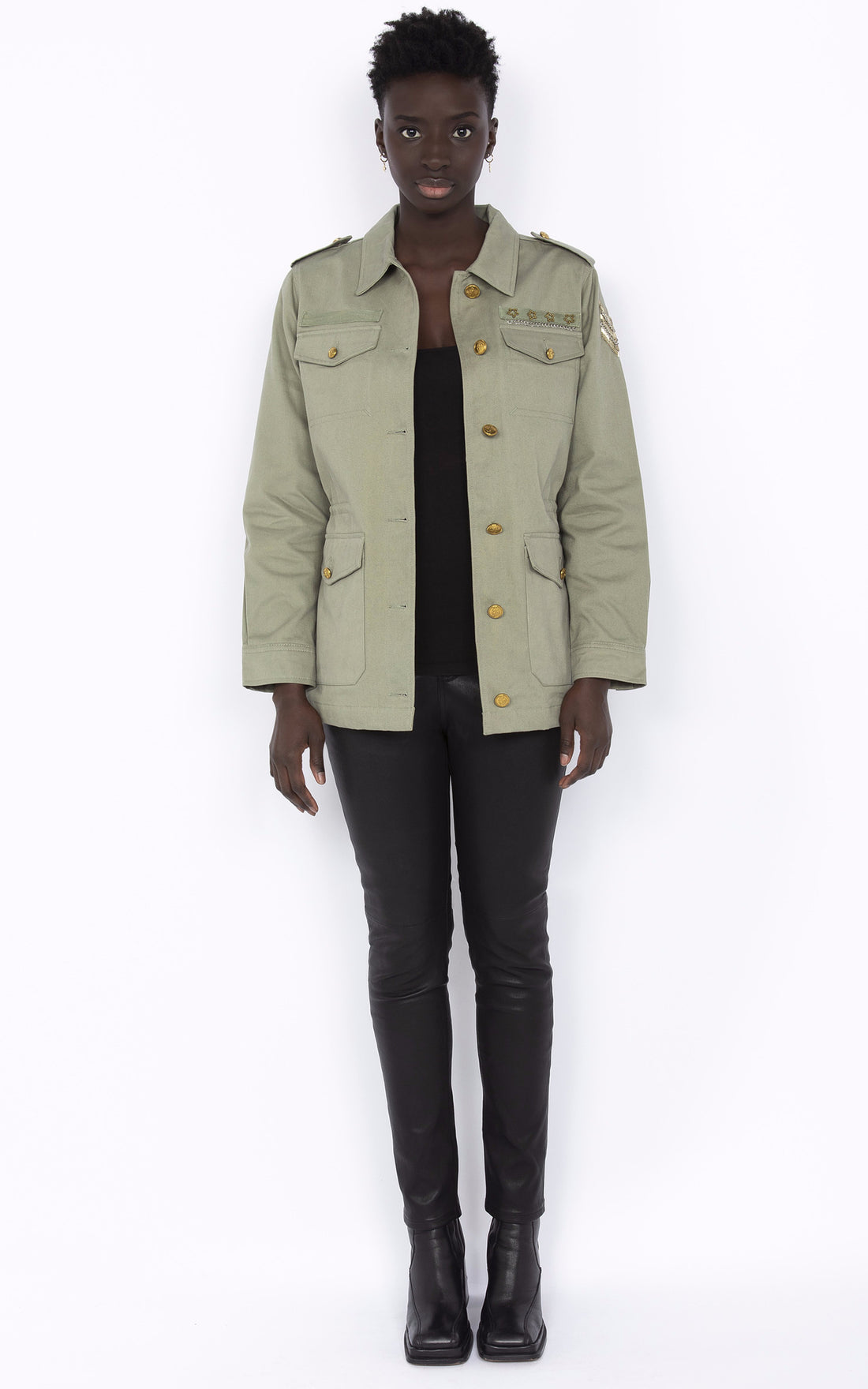 A "JKTBONNIEW" Vert Schott Veste Femme opened photo