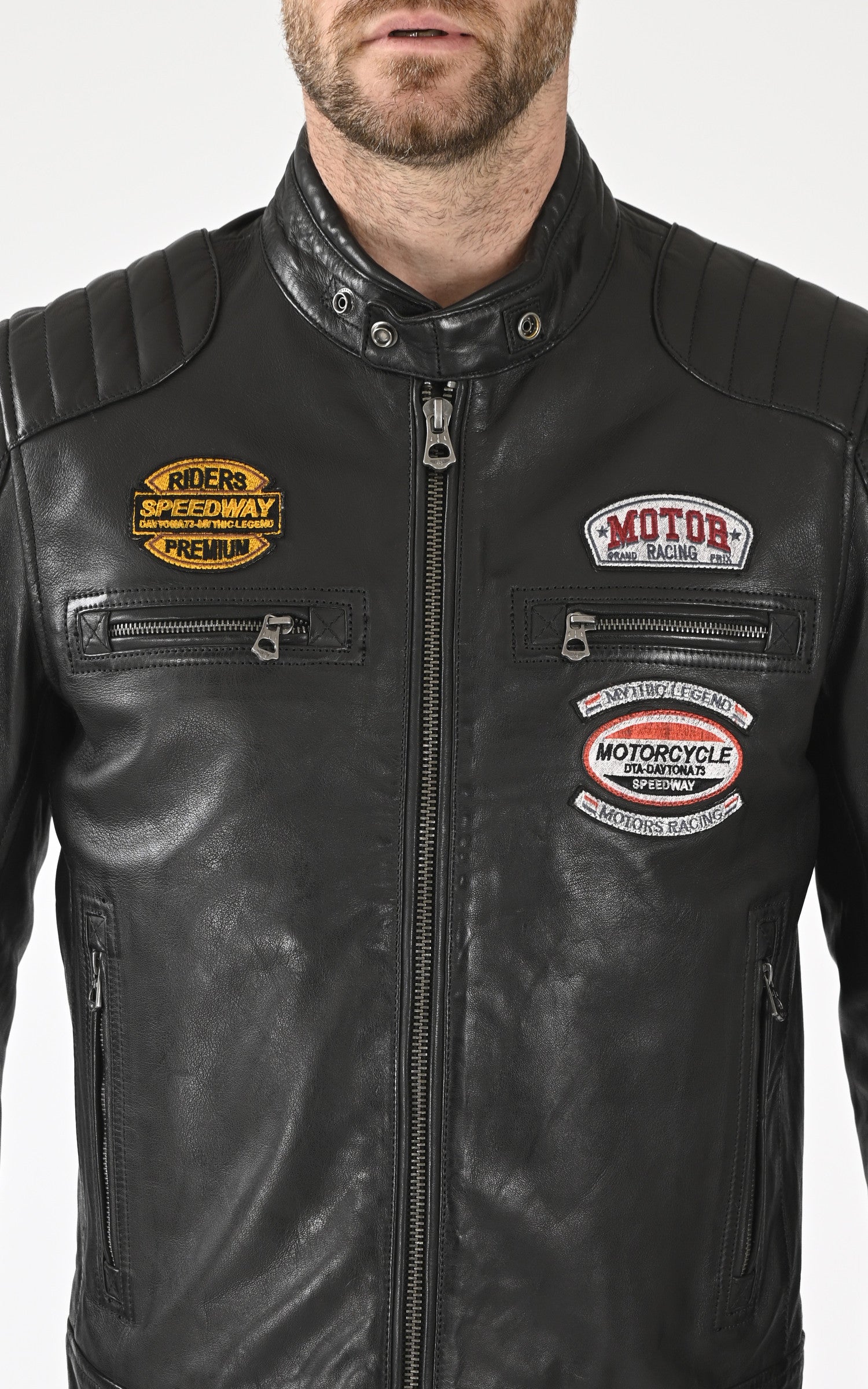 A "GASLY 103878" Noir Daytona 73 Blouson Homme details photo