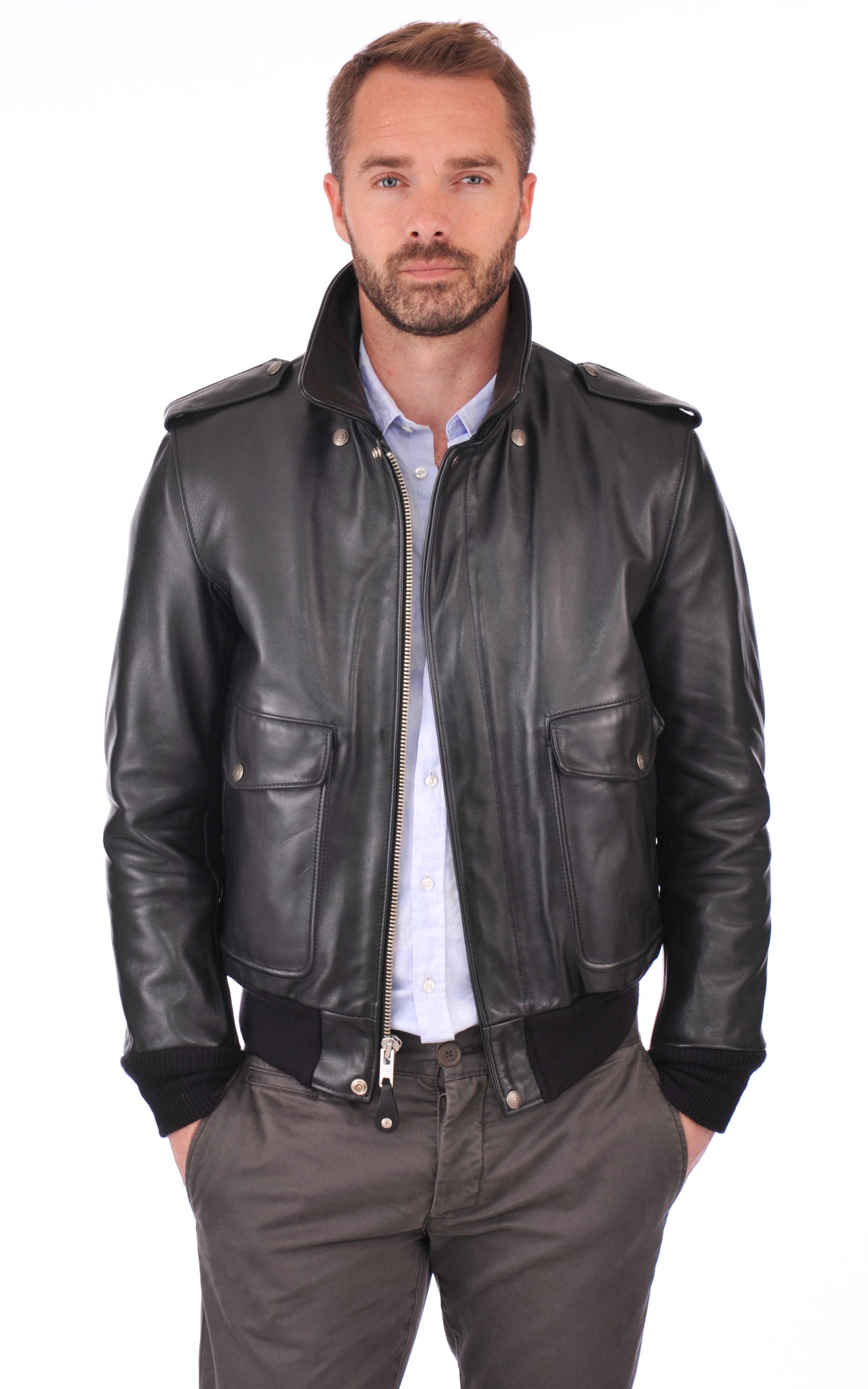 A "184SM" Noir Schott Blouson Homme opened photo 1