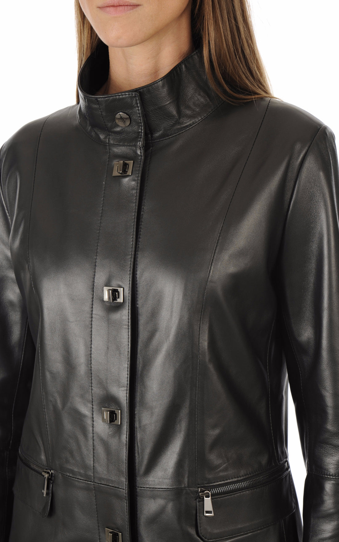 A "NANOU FF" Noir La Canadienne Veste Femme opened photo