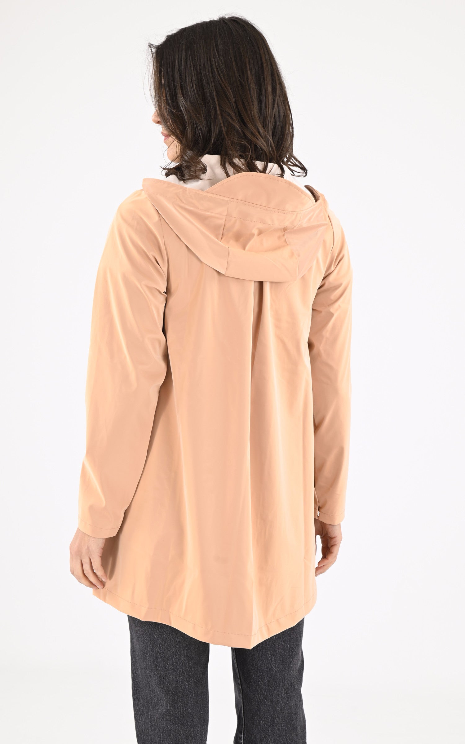 A "18050 A-LINE JACKET" Rose Rains 3/4 Femme back photo