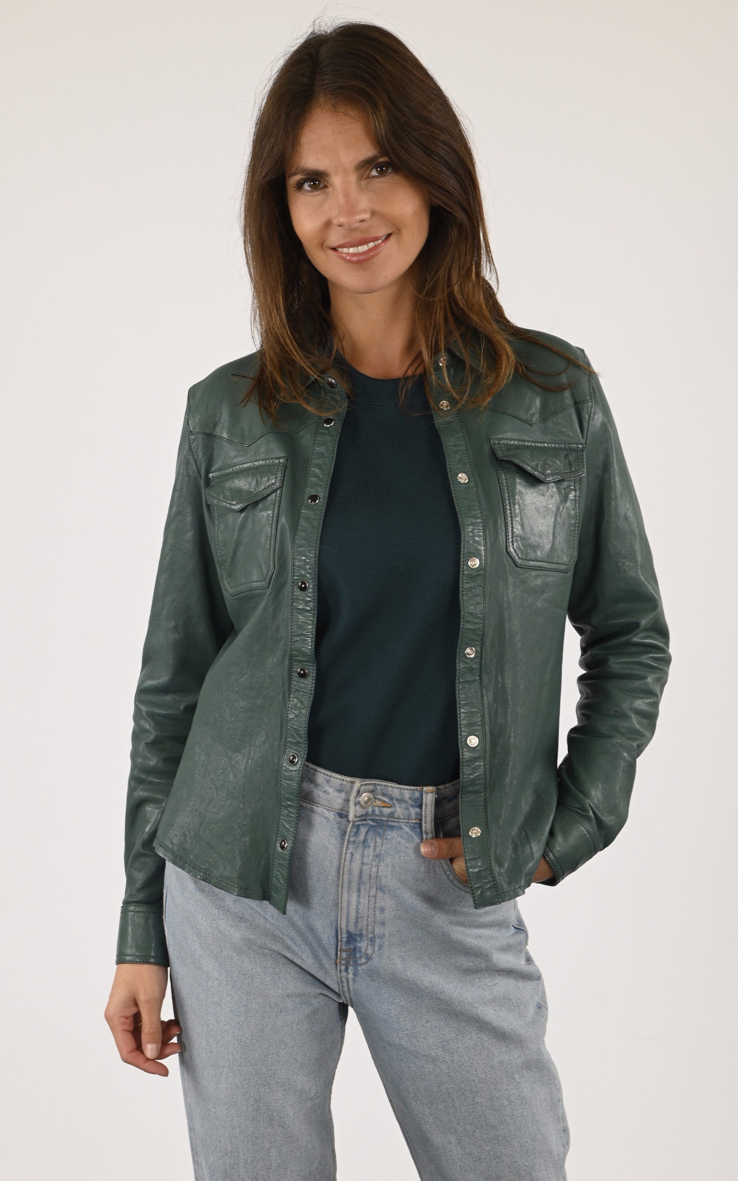 A "CECILIA 102381" Vert Rose Garden Chemise Femme opened photo 1