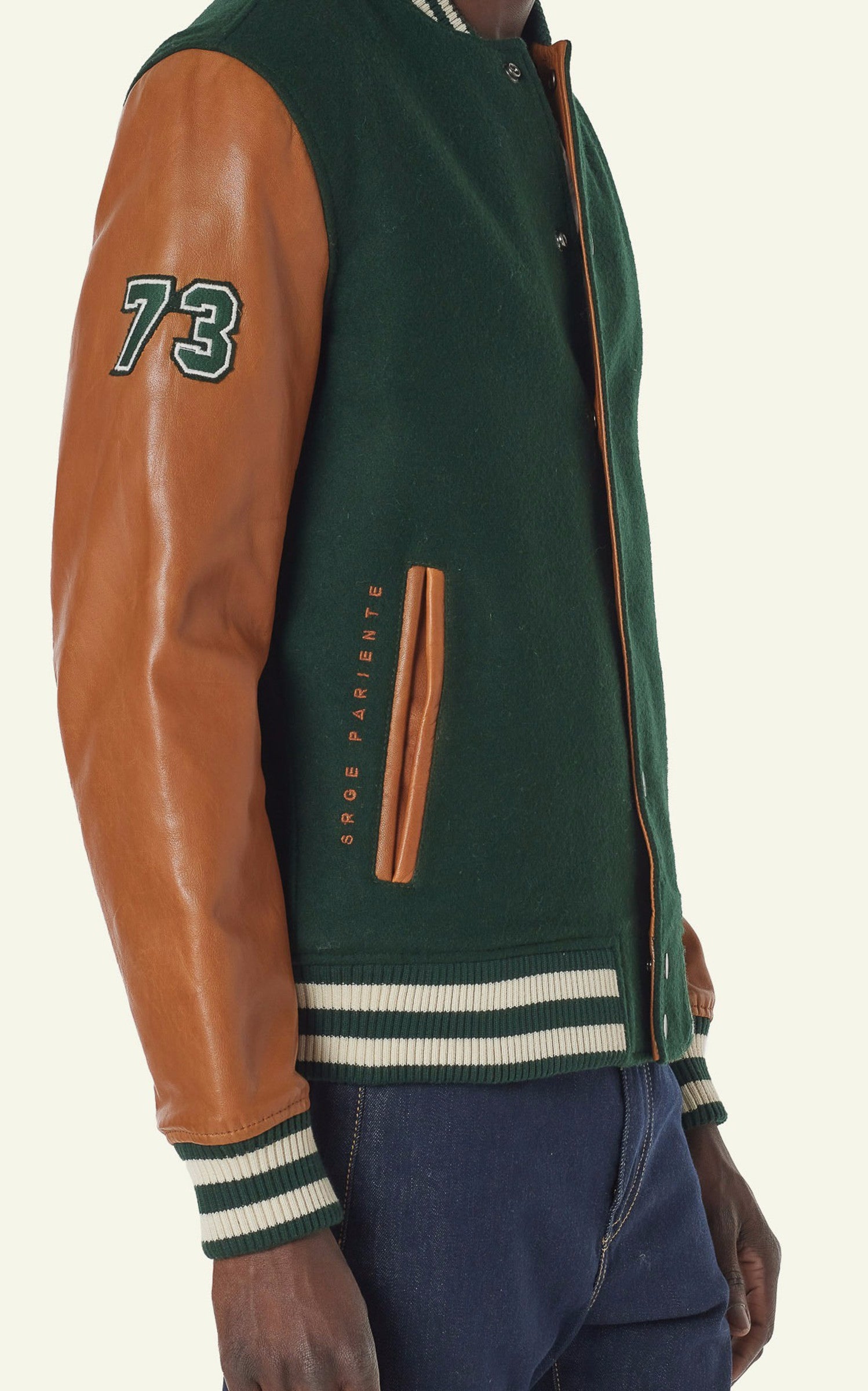 A "VARSITY" Vert Serge Pariente Blouson Homme details photo