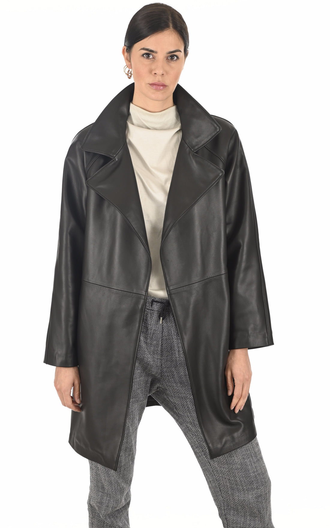 A "AUREA" Noir La Canadienne Veste Femme opened photo