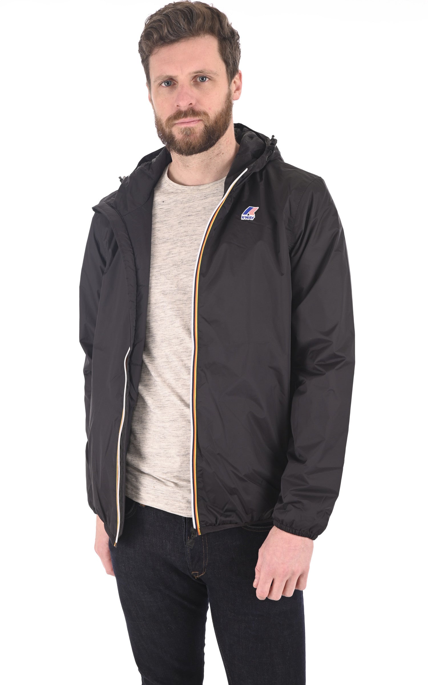 A "CLAUDE WARM K00BEI0" Noir K-Way 3/4 Mixte opened photo