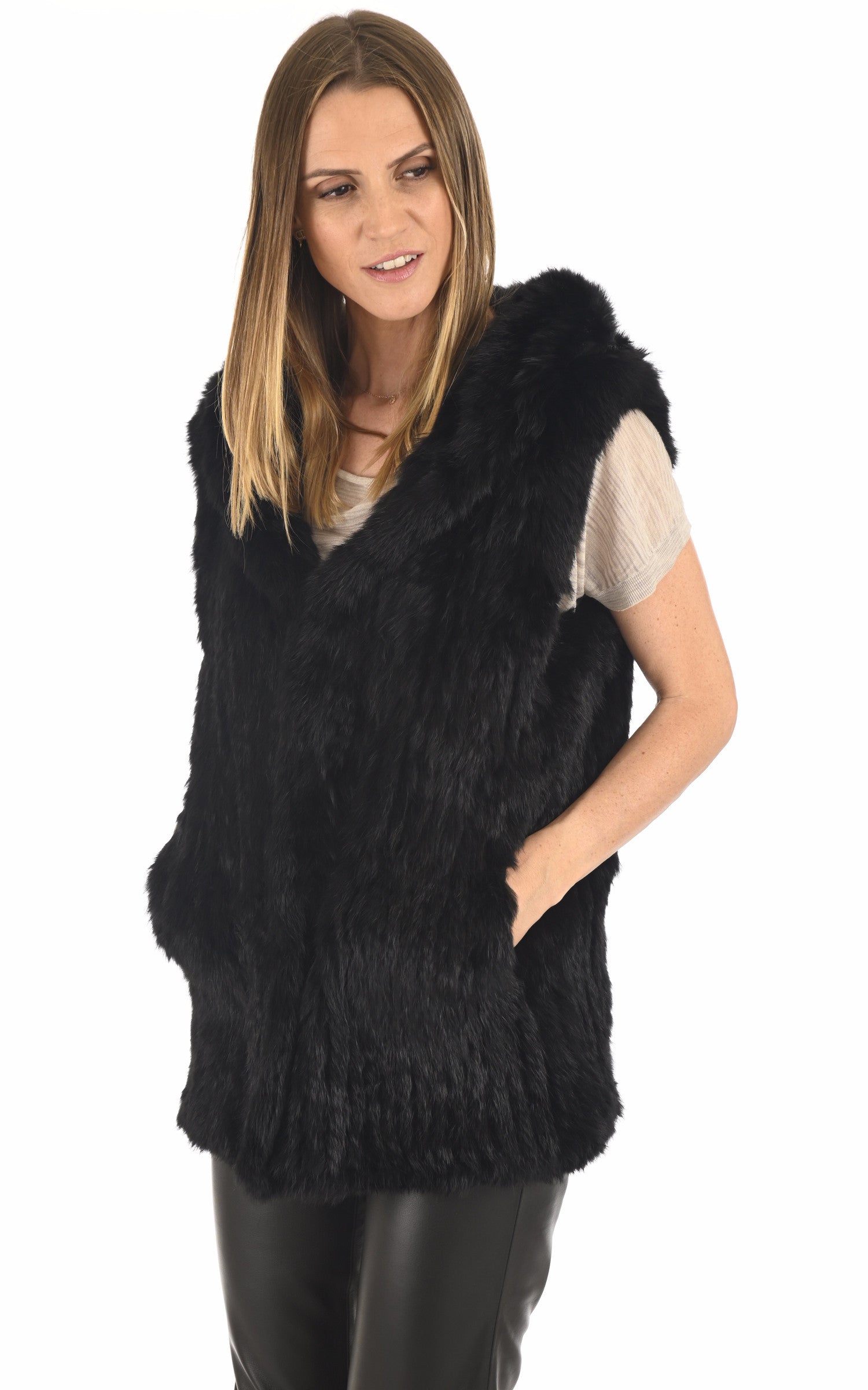 A "2120V-RB/70" Noir La Canadienne Gilet Femme opened photo 1