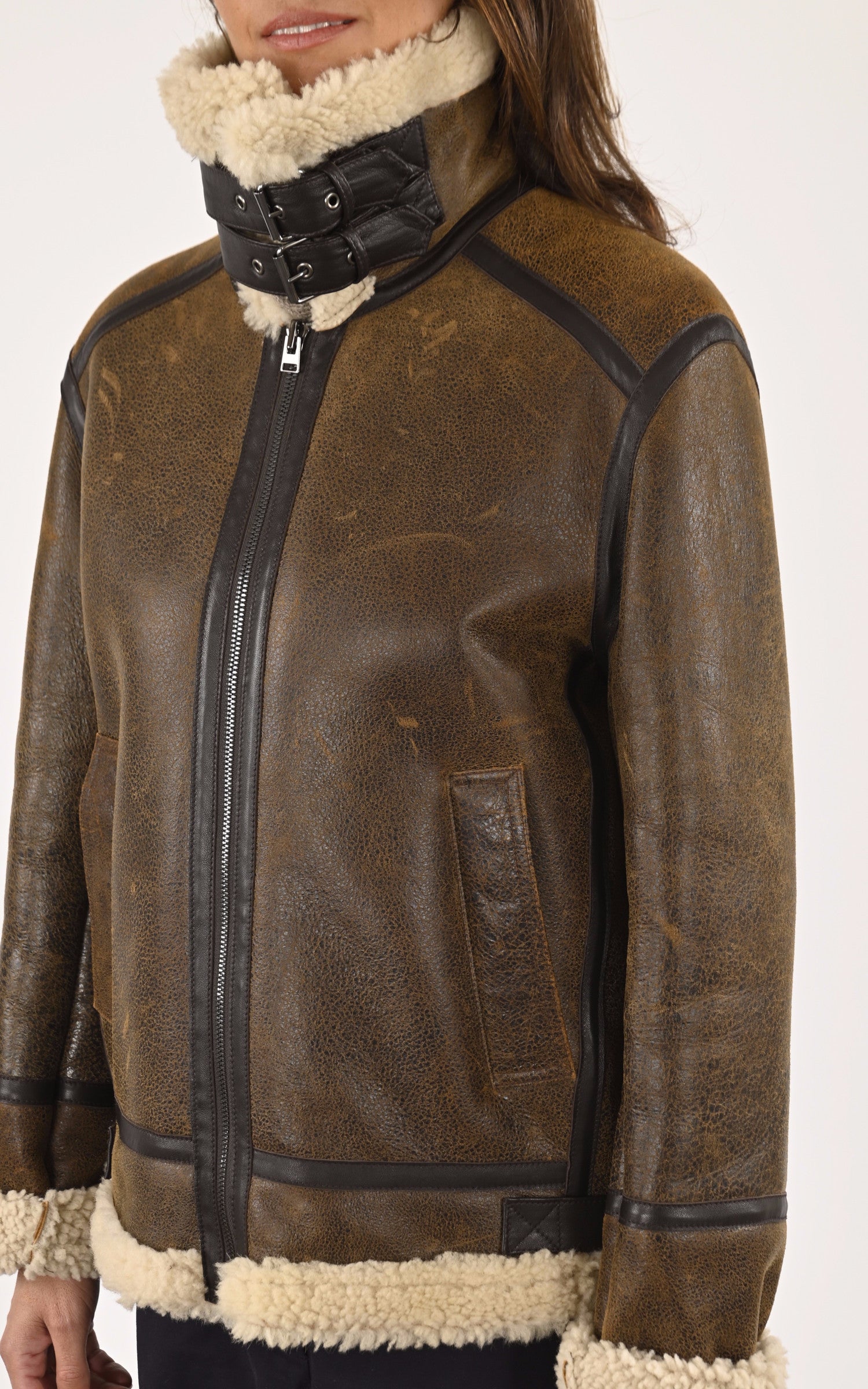 A "ASTERIA FF" Marron La Canadienne Bombardier Femme details photo