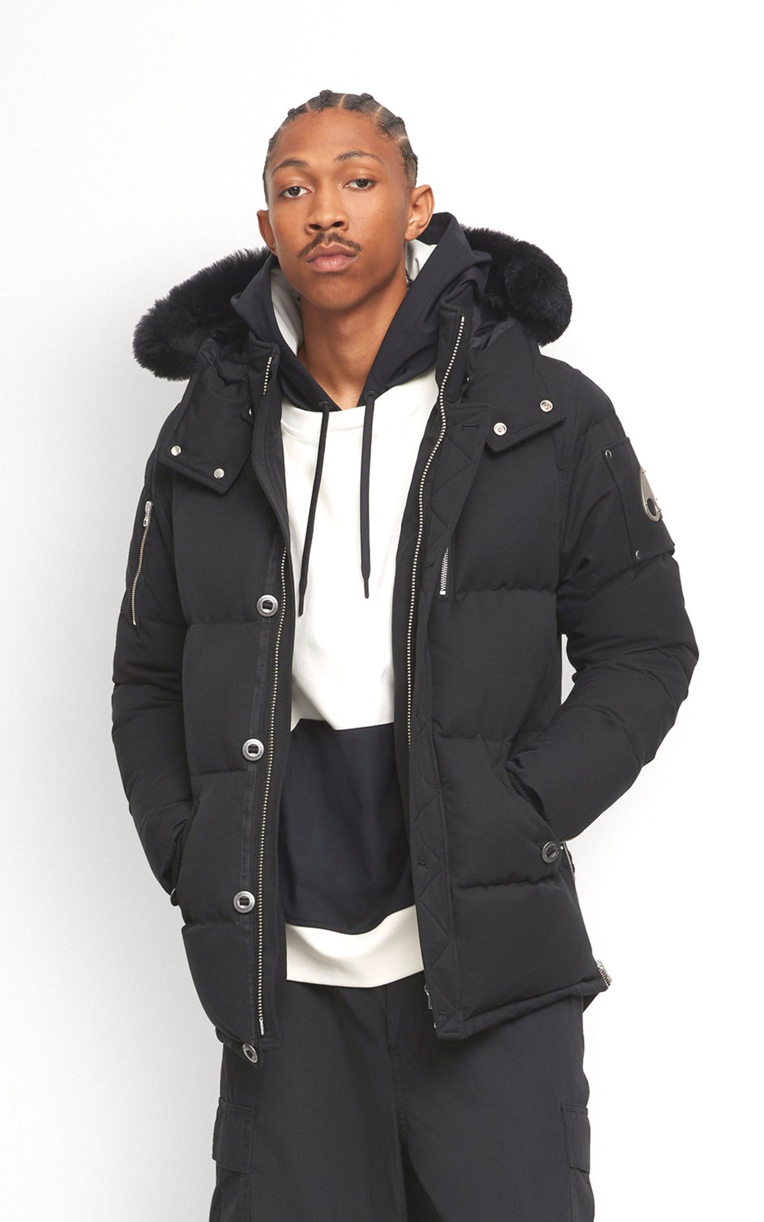 A "3Q JACKET M32MJ128S" Noir Moose Knuckles Ves Doudoune Homme opened photo 1