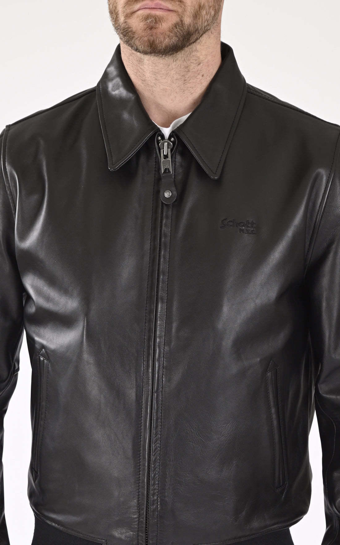 A "LC5100 RIB" Noir Schott Blouson Homme opened photo