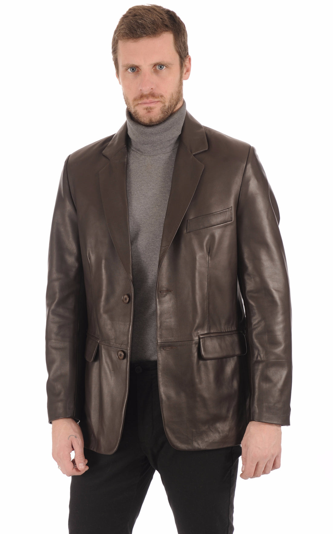 A "ARMAND" Marron La Canadienne Veste Homme opened photo
