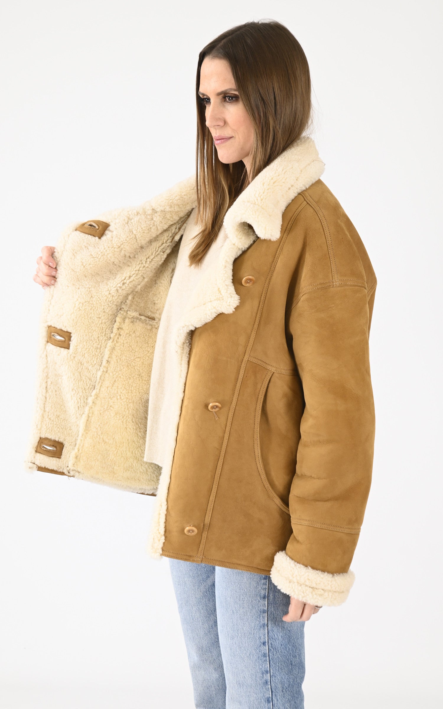 A "CORALIE" Beige La Canadienne Veste Femme interior photo 3