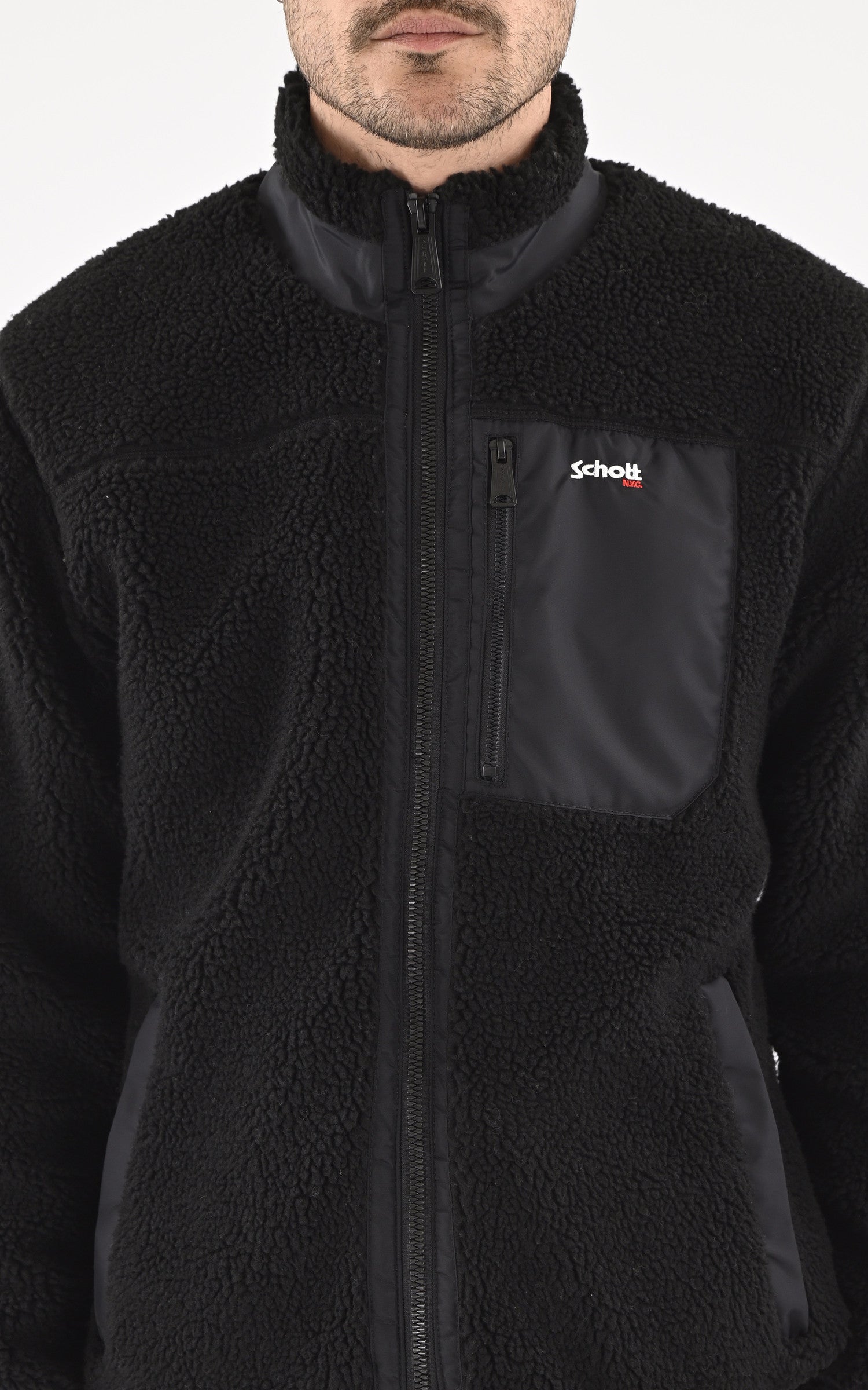 A "SW WADE 1" Noir Schott Blouson Homme details photo