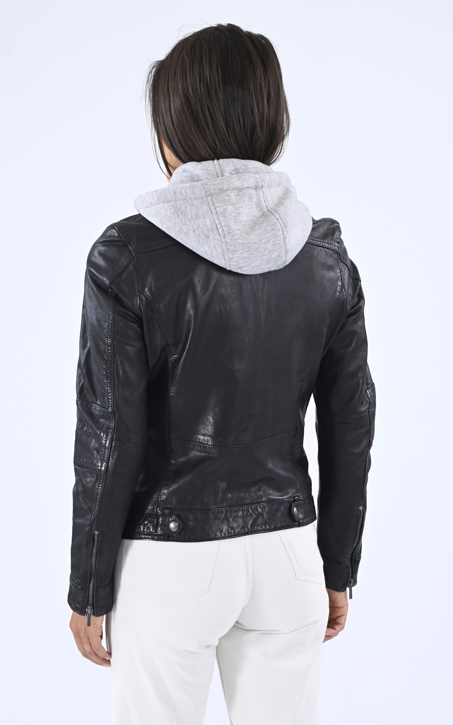 A "SILENE HOOD 102124" Noir Rose Garden Blouson Femme back photo