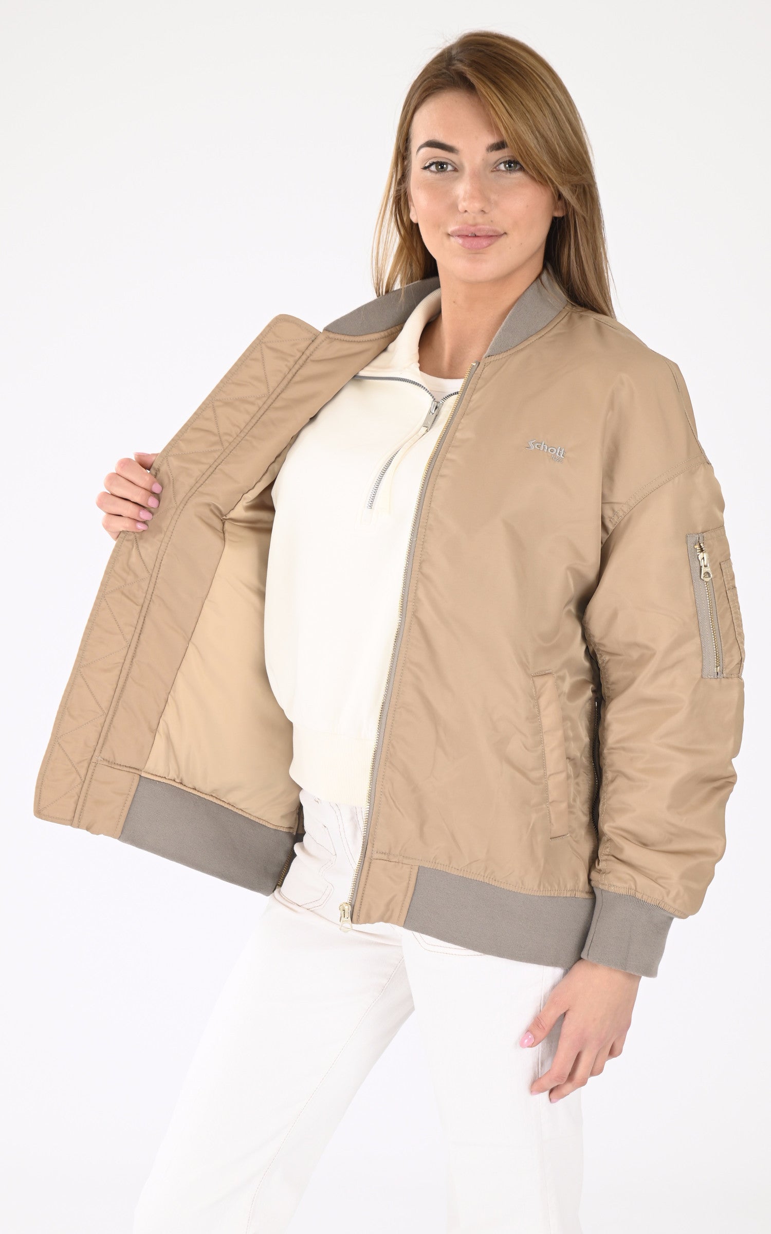 A "AIR-LONG W RS" Sable Schott Teddy Femme interior photo 3