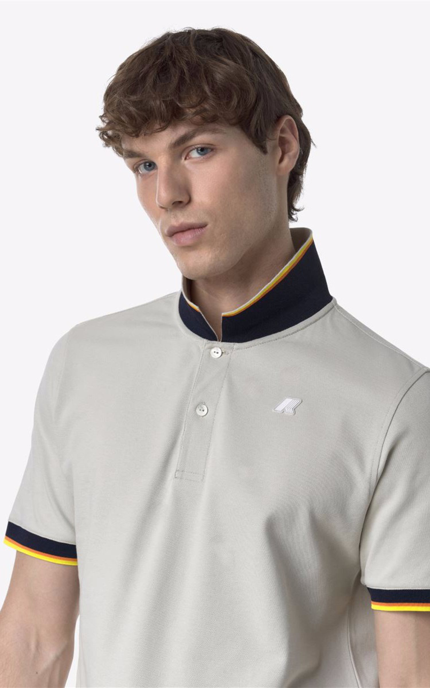 A "VINCENT K1125BW" Beige K-Way Polo Homme back photo
