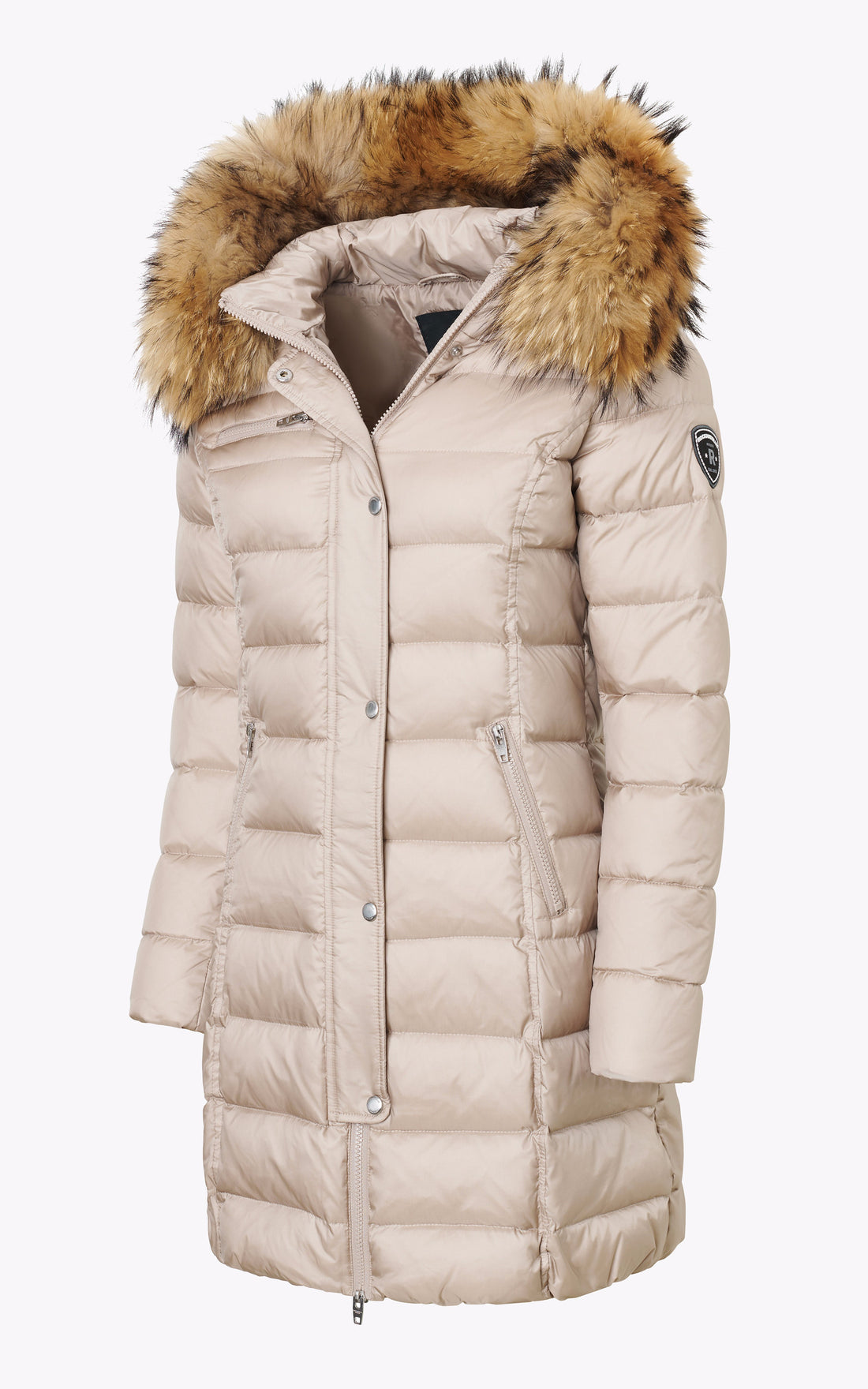 A "JOYCE COAT 22567-3021" Beige Rock and Blue 3/4 Doudoune Femme opened photo