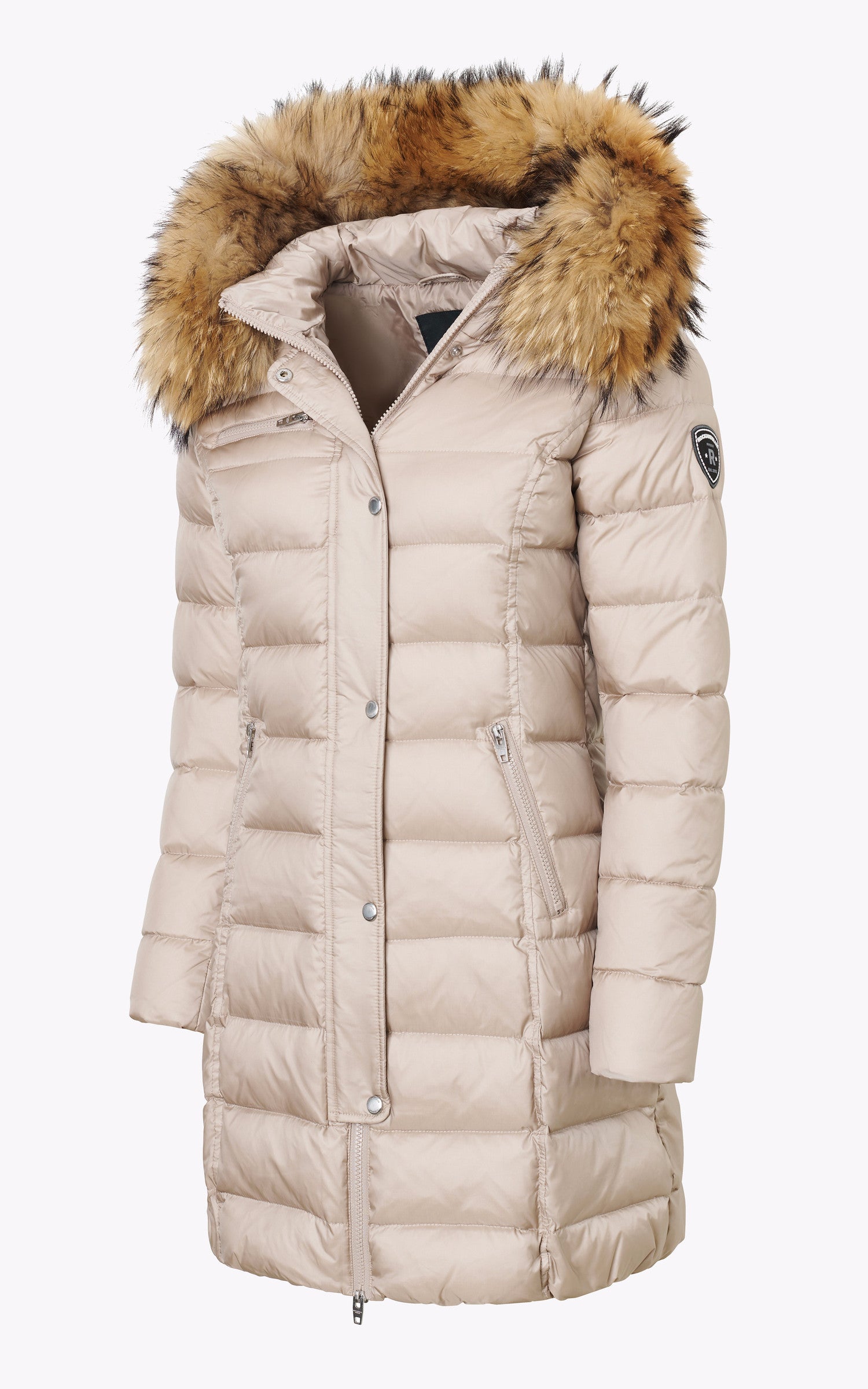 A "JOYCE COAT 22567-3021" Beige Rock and Blue 3/4 Doudoune Femme details photo 5