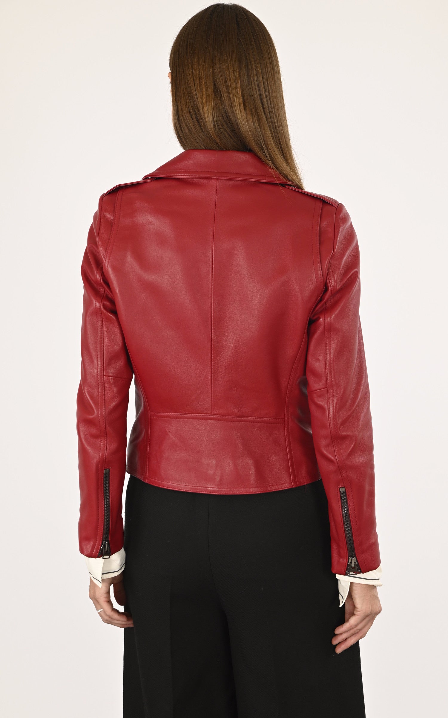 A "LESLA FF" Rouge La Canadienne Blouson Femme back photo