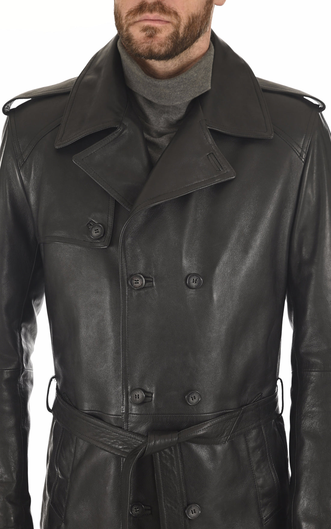 A "GEORGES" Noir La Canadienne Manteau Homme opened photo