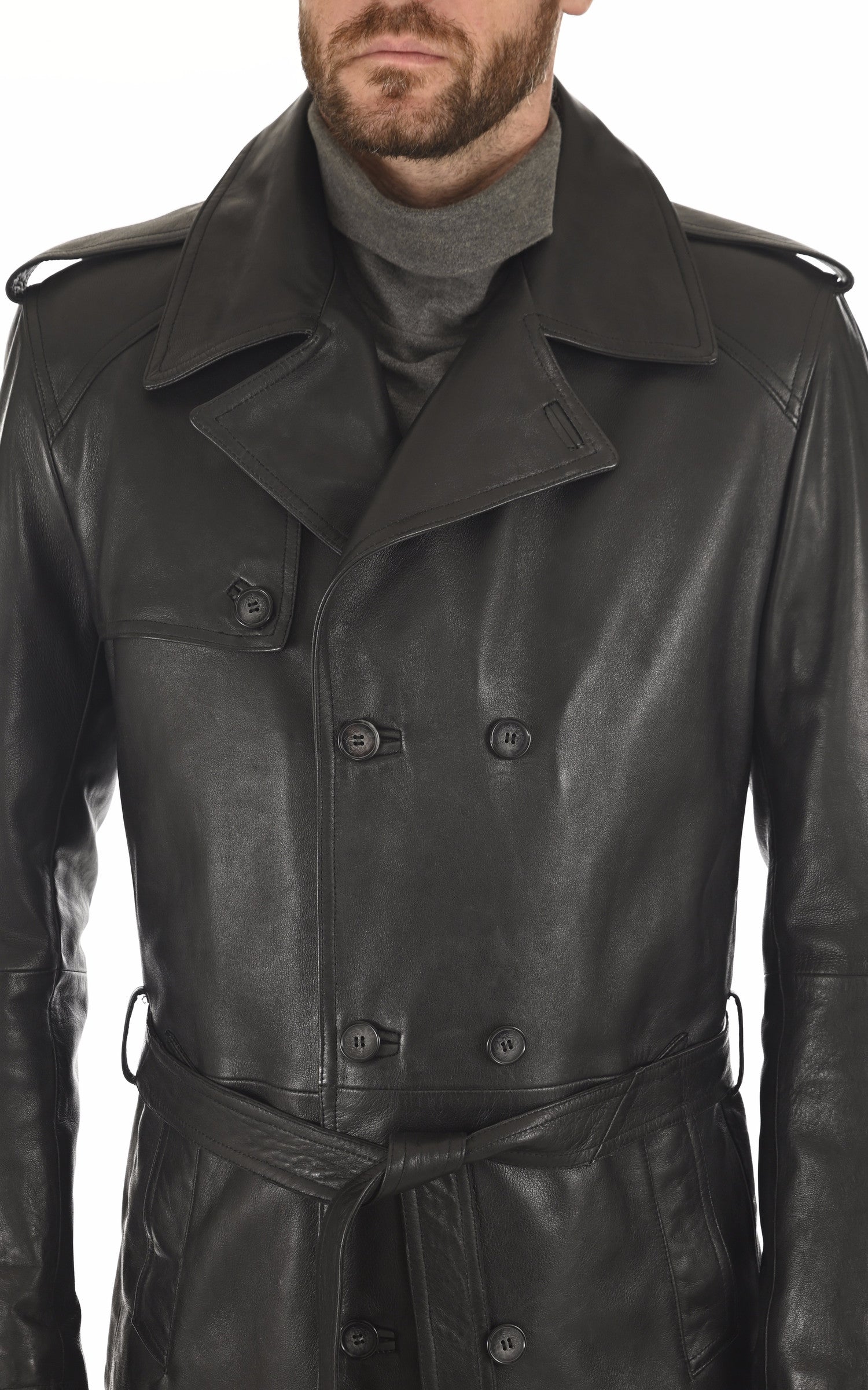 A "GEORGES" Noir La Canadienne Manteau Homme details photo