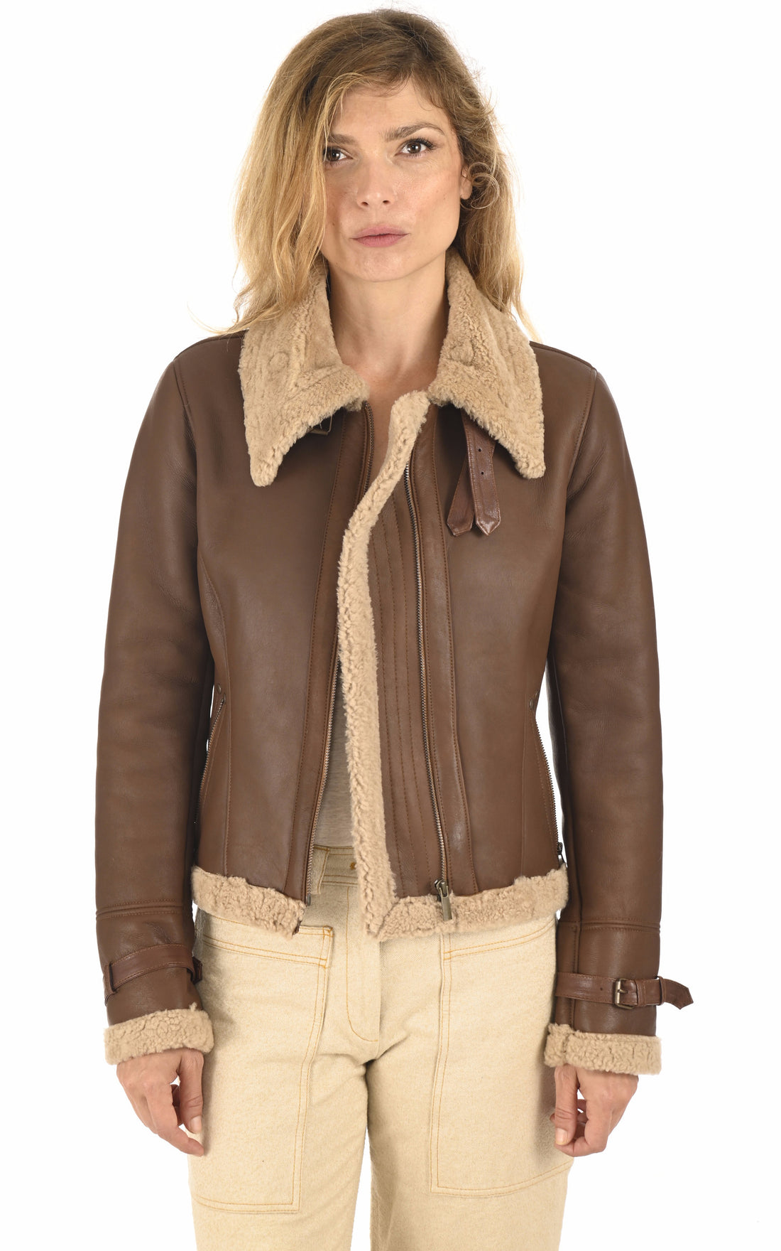 A "POLAR" Marron Clair La Canadienne Bombardier Femme opened photo