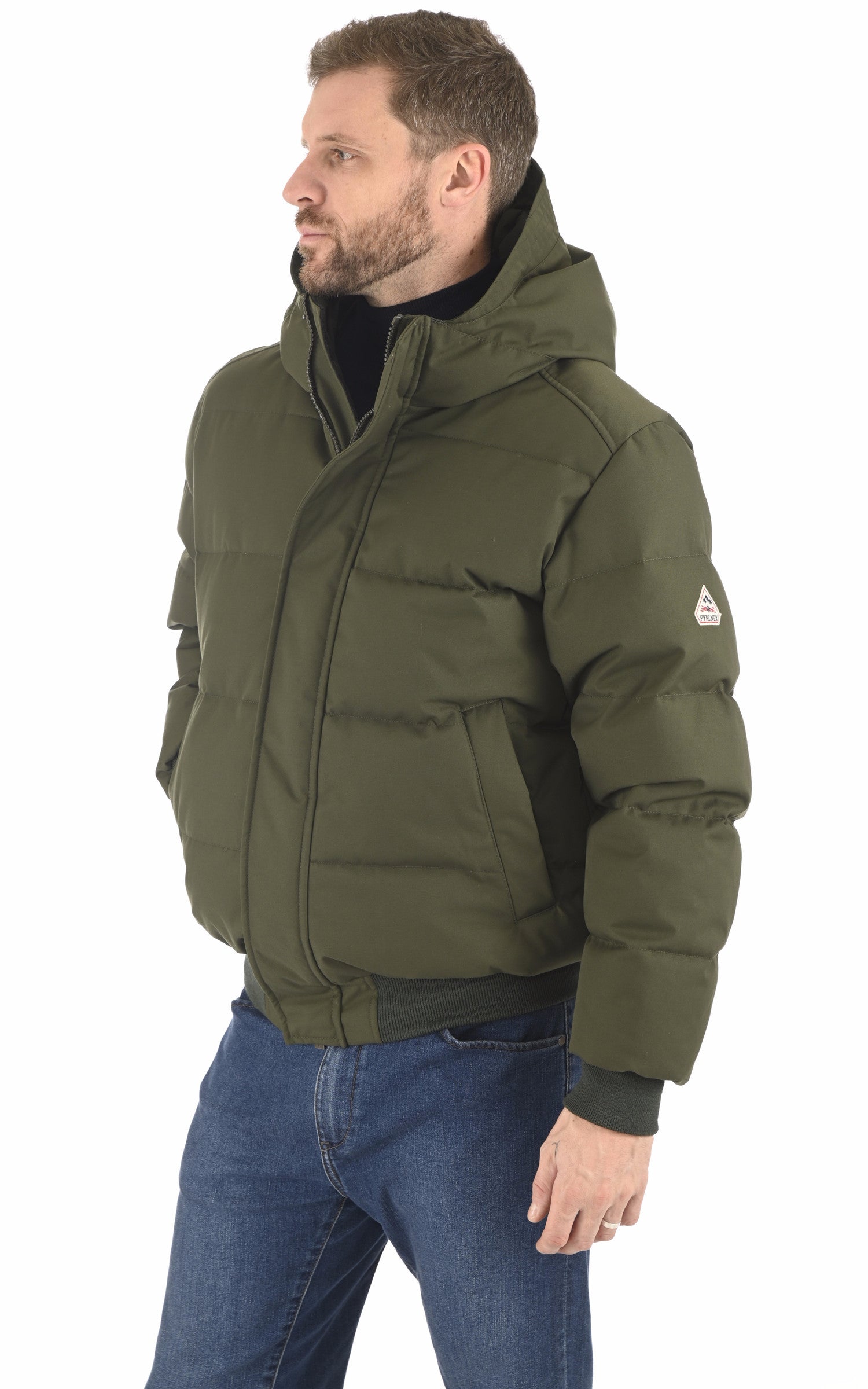 A "RUBEN" Deep khaki Pyrenex Bl Doudoune Homme closed photo