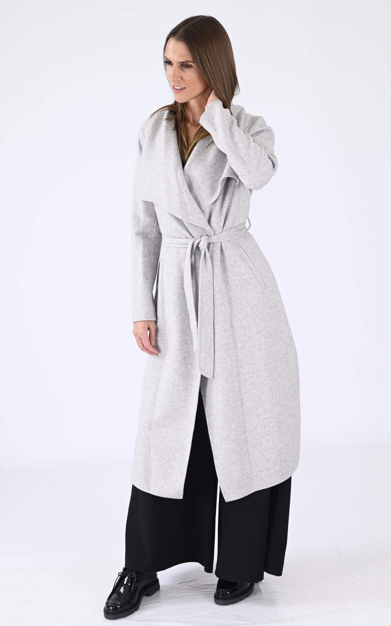 A "BRITTA" Gris Soia & Kyo Manteau Femme closed photo