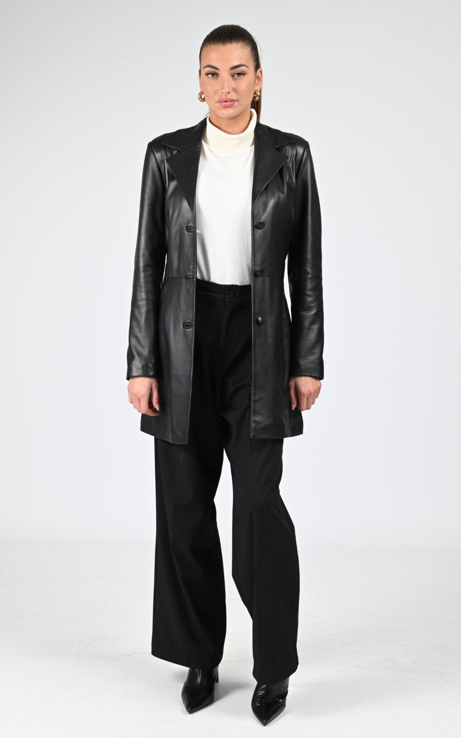 A "ADRIANA" Noir La Canadienne Veste Femme opened photo