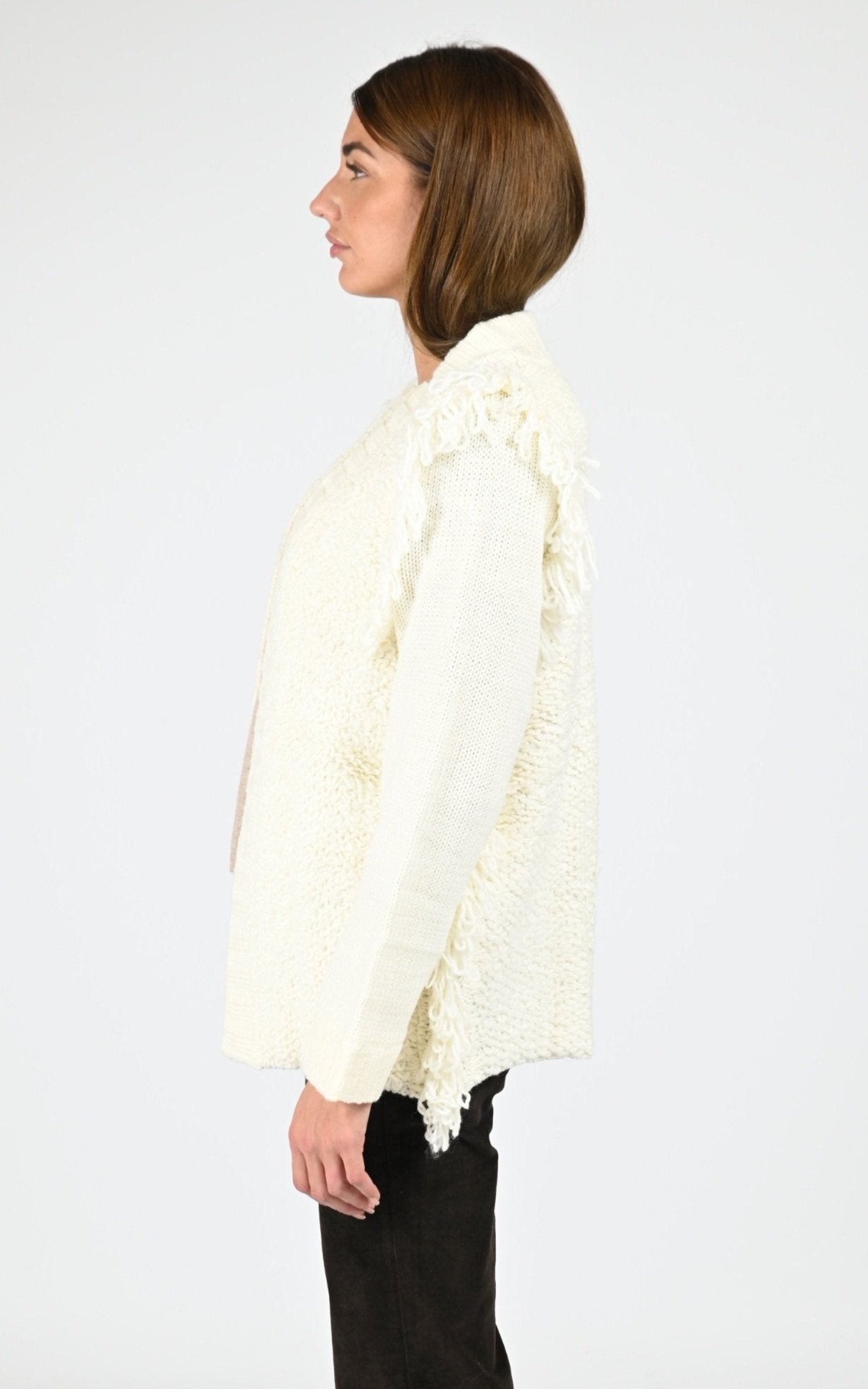 Cardigan Textile Femme Notshy, modèle Adrien 4705807 de couleur ecru