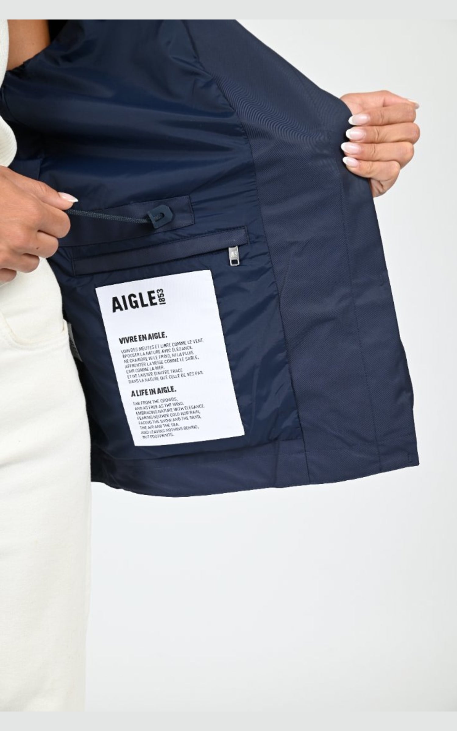 Parka Textile Femme Aigle, modèle Ais24wout006 de couleur bleu