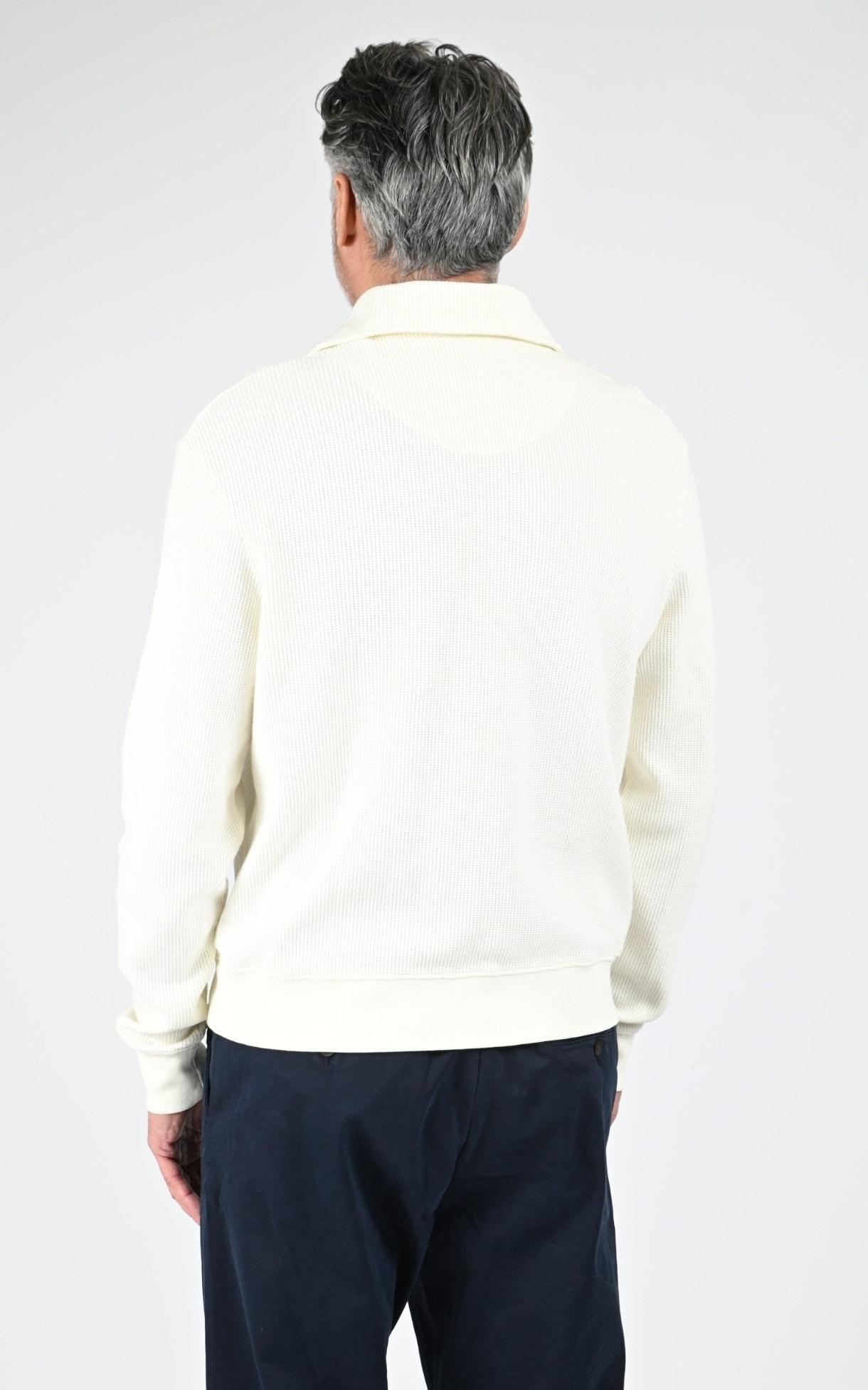 Sweat Textile Homme Rivieras, modèle Alderney de couleur blanc