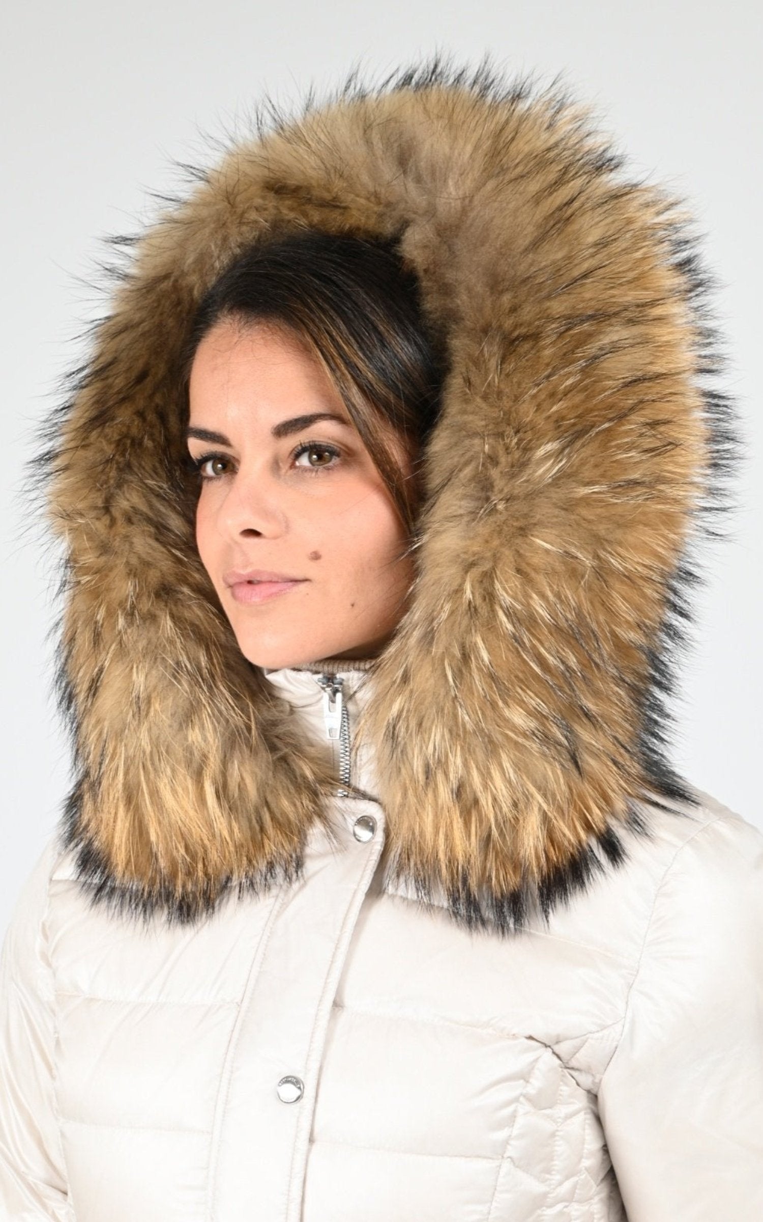 Ves doudoune Textile Femme Saki, modèle Alma jacket de couleur moonbeam 91515