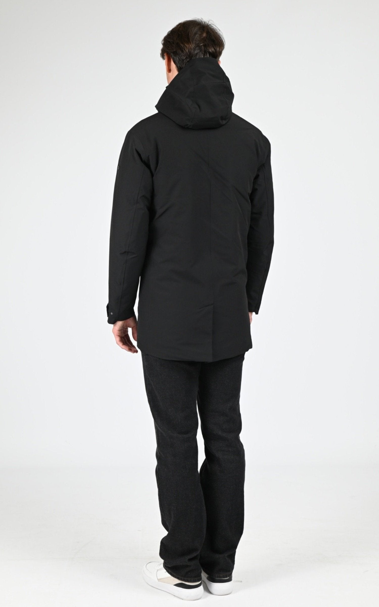 Parka Textile Homme Scandinavian Edition, modèle Ambit ii de couleur onyx