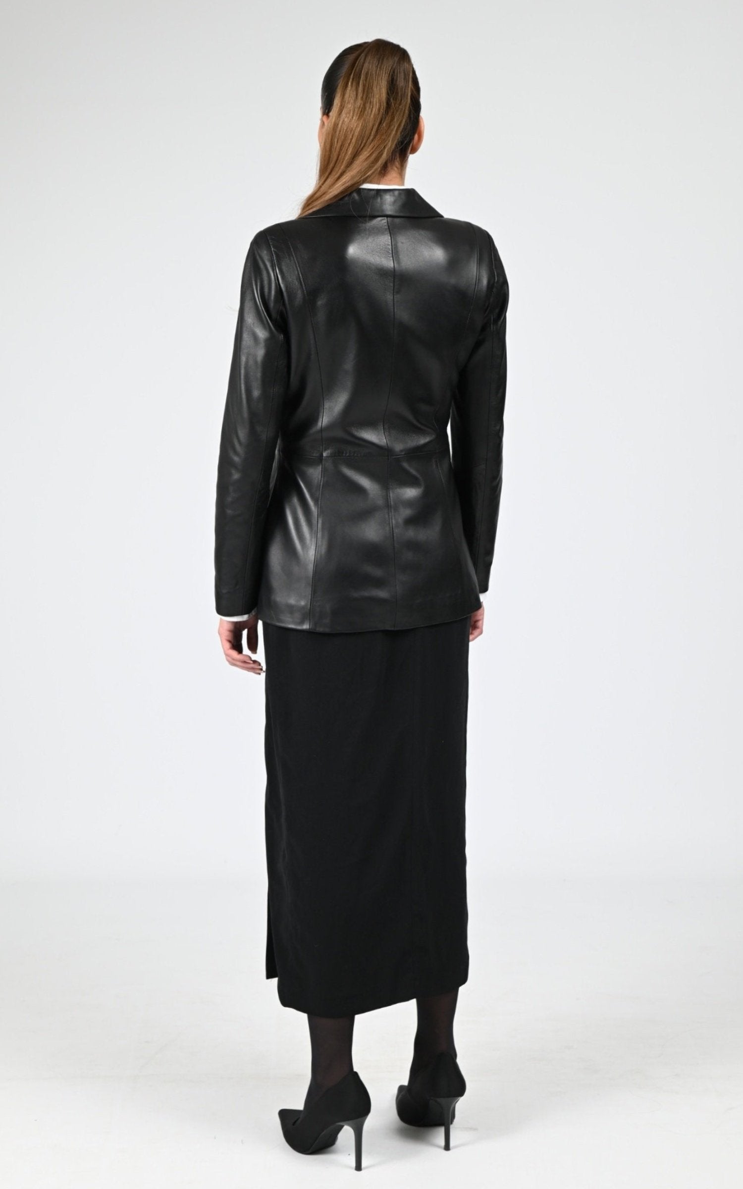 A "ANITA" Noir La Canadienne Veste Femme back photo