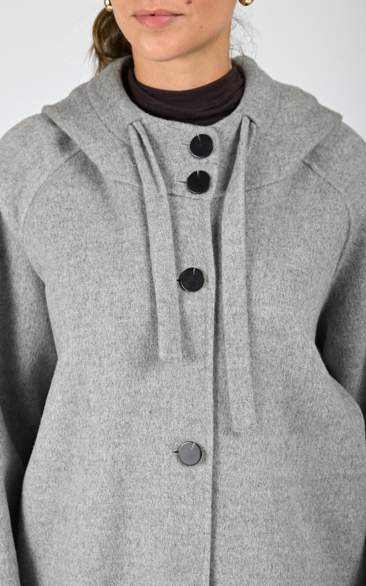 Veste à capuche laine Akita gris