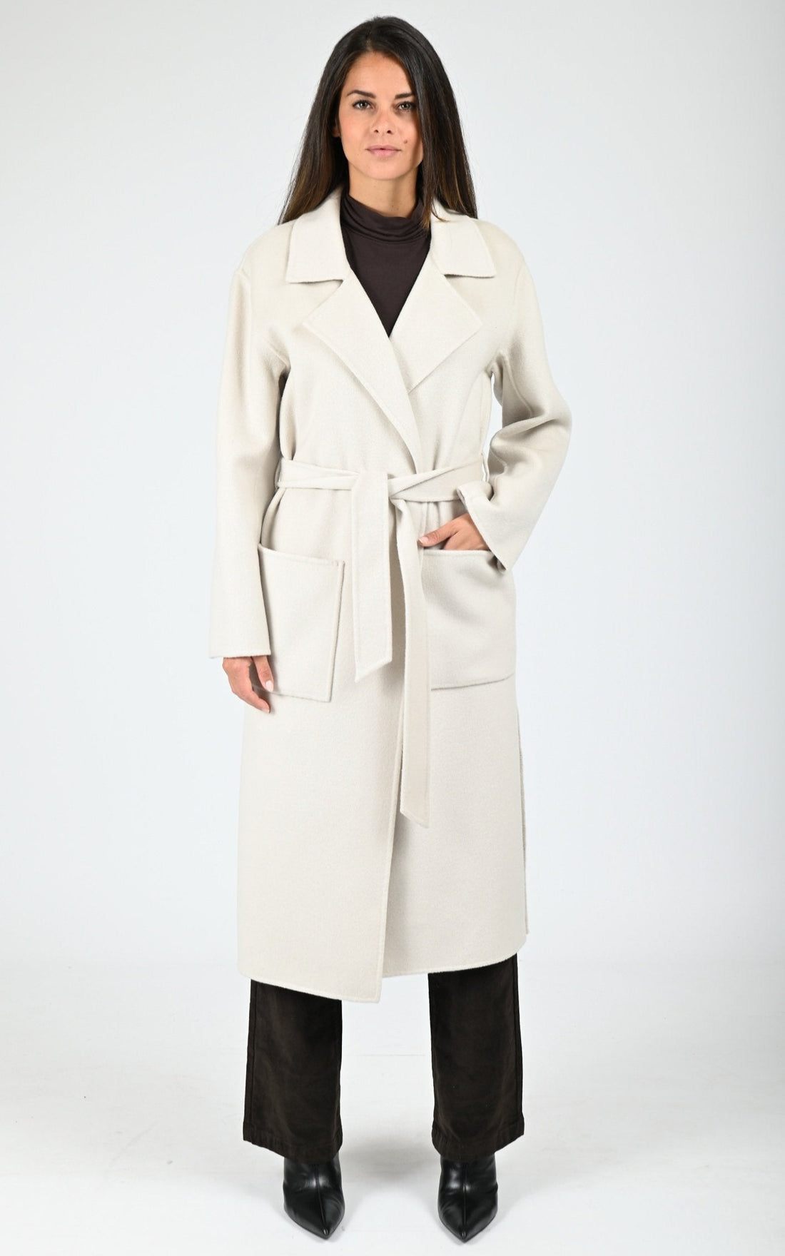 Manteau long en laine Allegoria beige