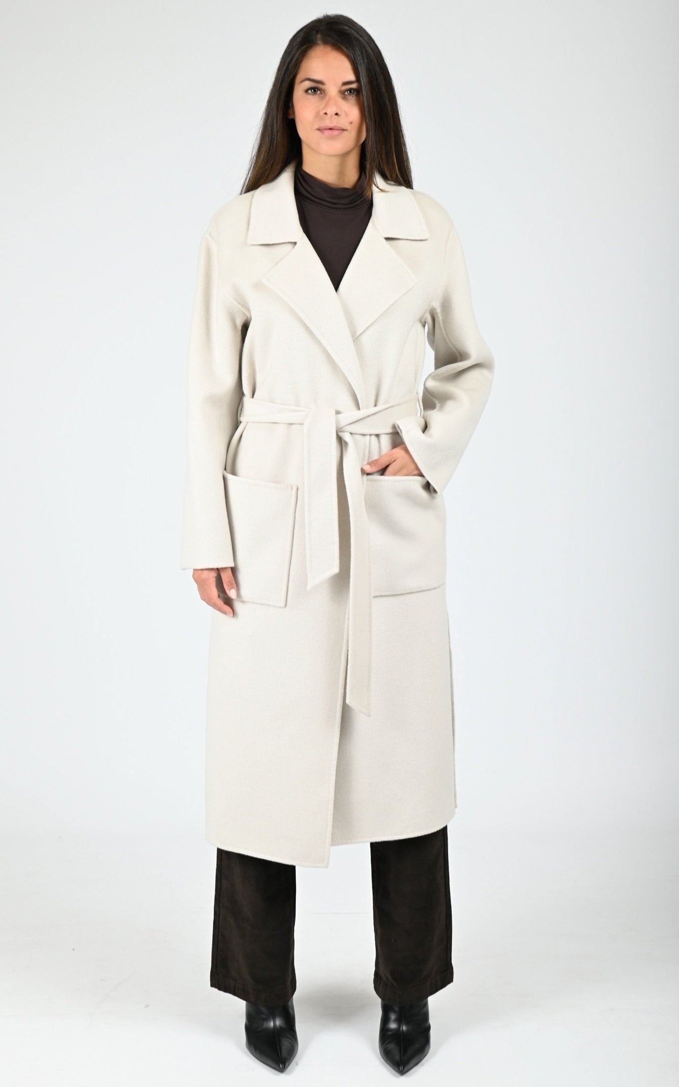 Manteau long en laine Allegoria beige