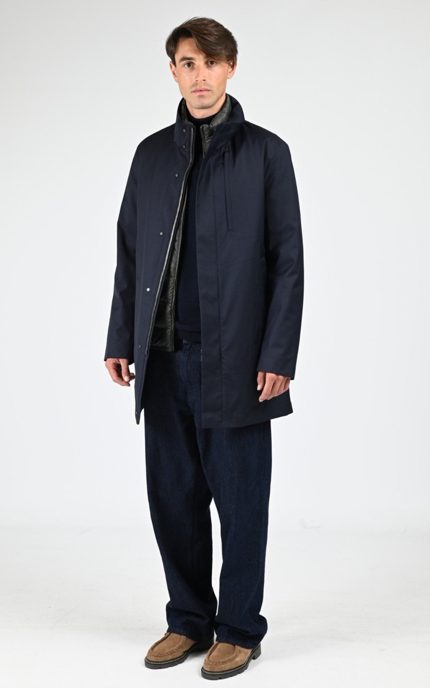 Parka Textile Homme Duno, modèle Blake mio de couleur blu & verde