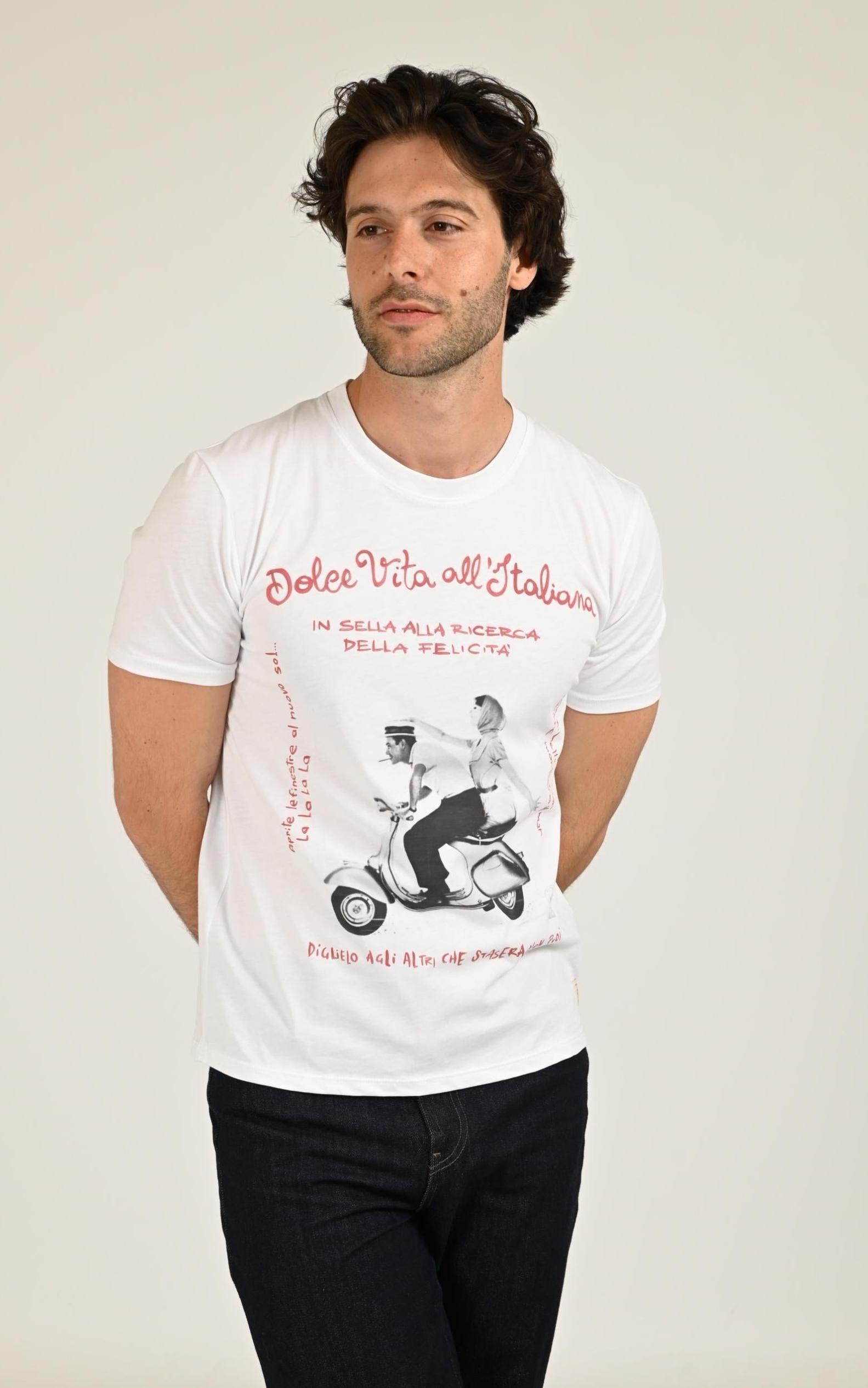 T-shirt Textile Homme Bob, modèle Blawy vr0396 de couleur bianco