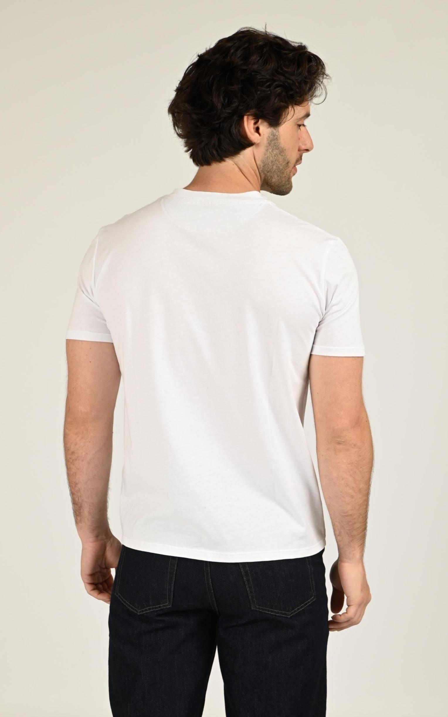 T-shirt Textile Homme Bob, modèle Blawy vr0396 de couleur bianco