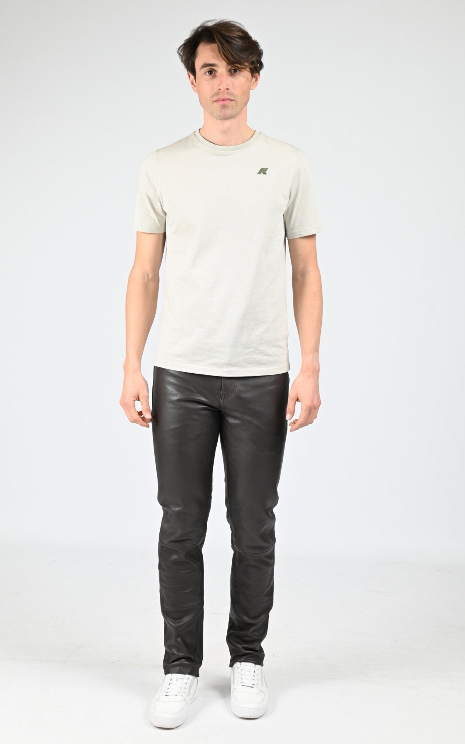 Pantalon Cuir Homme Daytona 73, modèle Booling 101493 de couleur marron