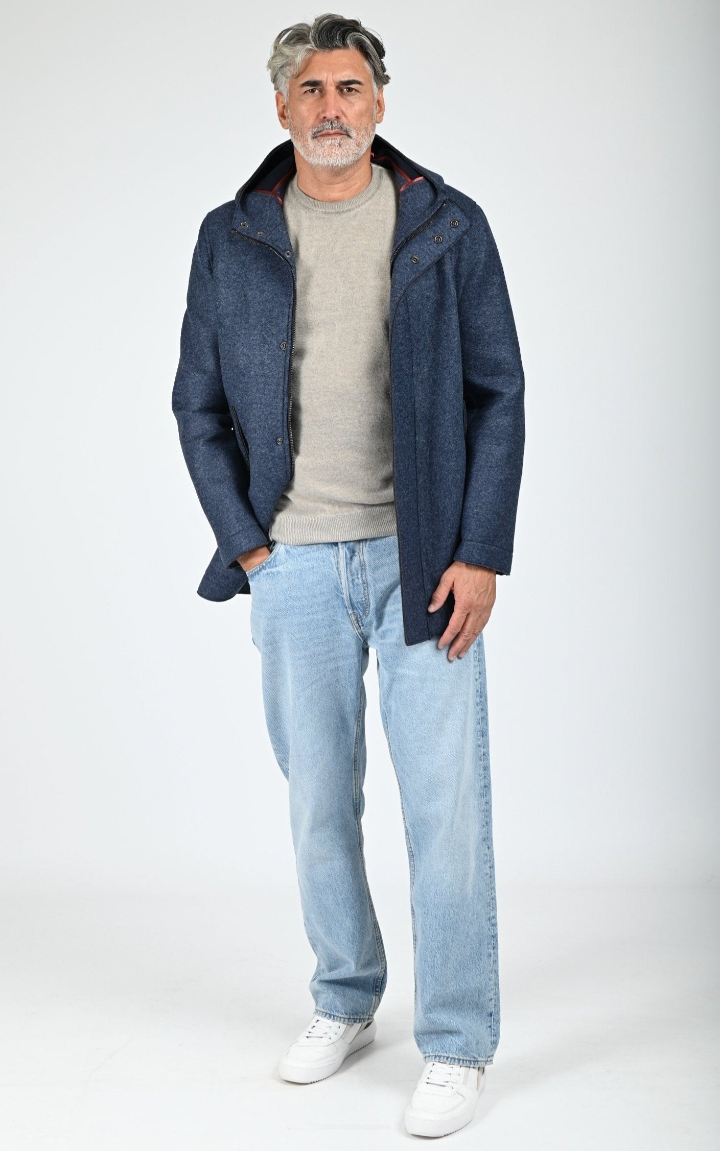 Pull en laine imprimé Bristol beige 5